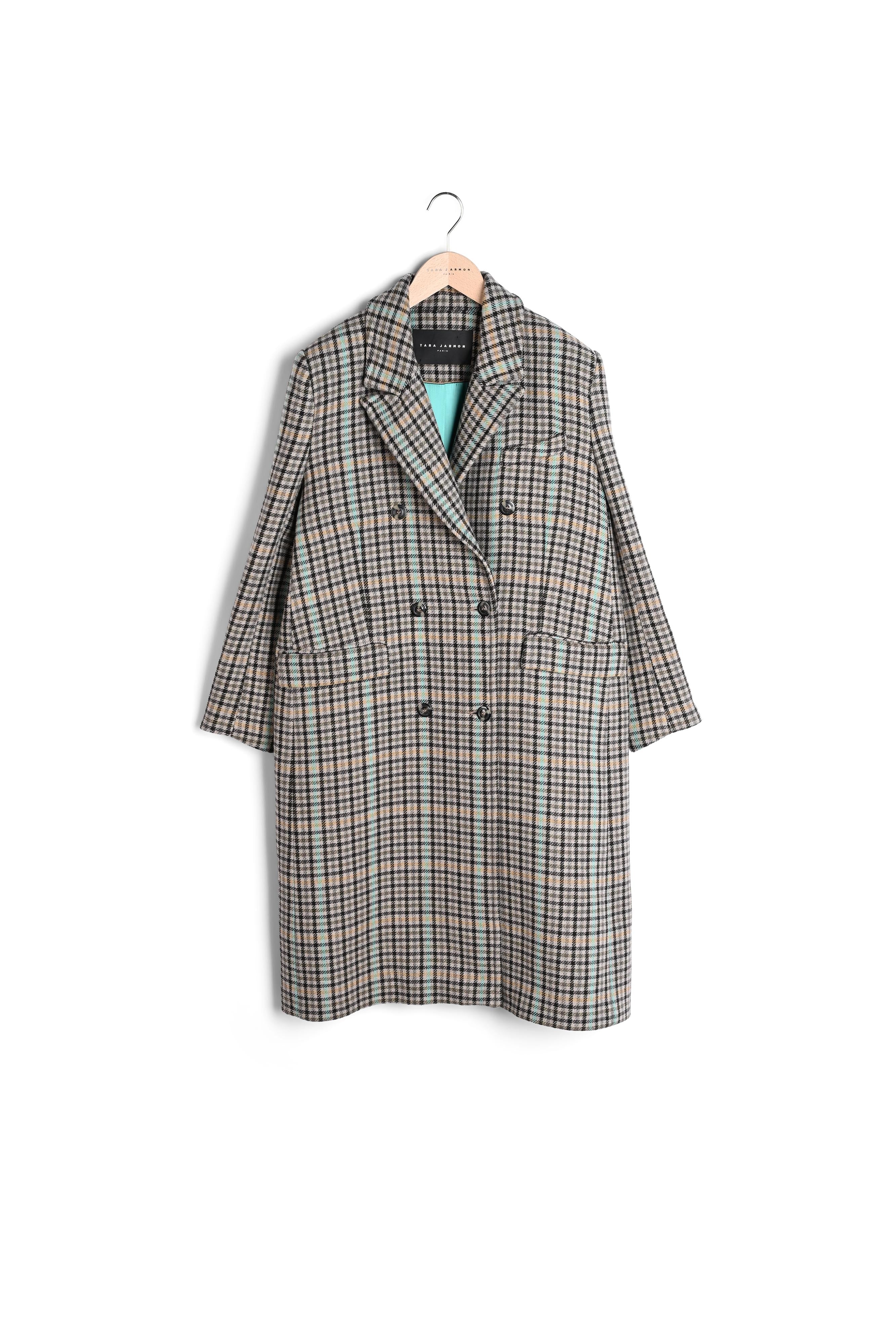 Manteau Marcus gris en tartan Faume - seconde main