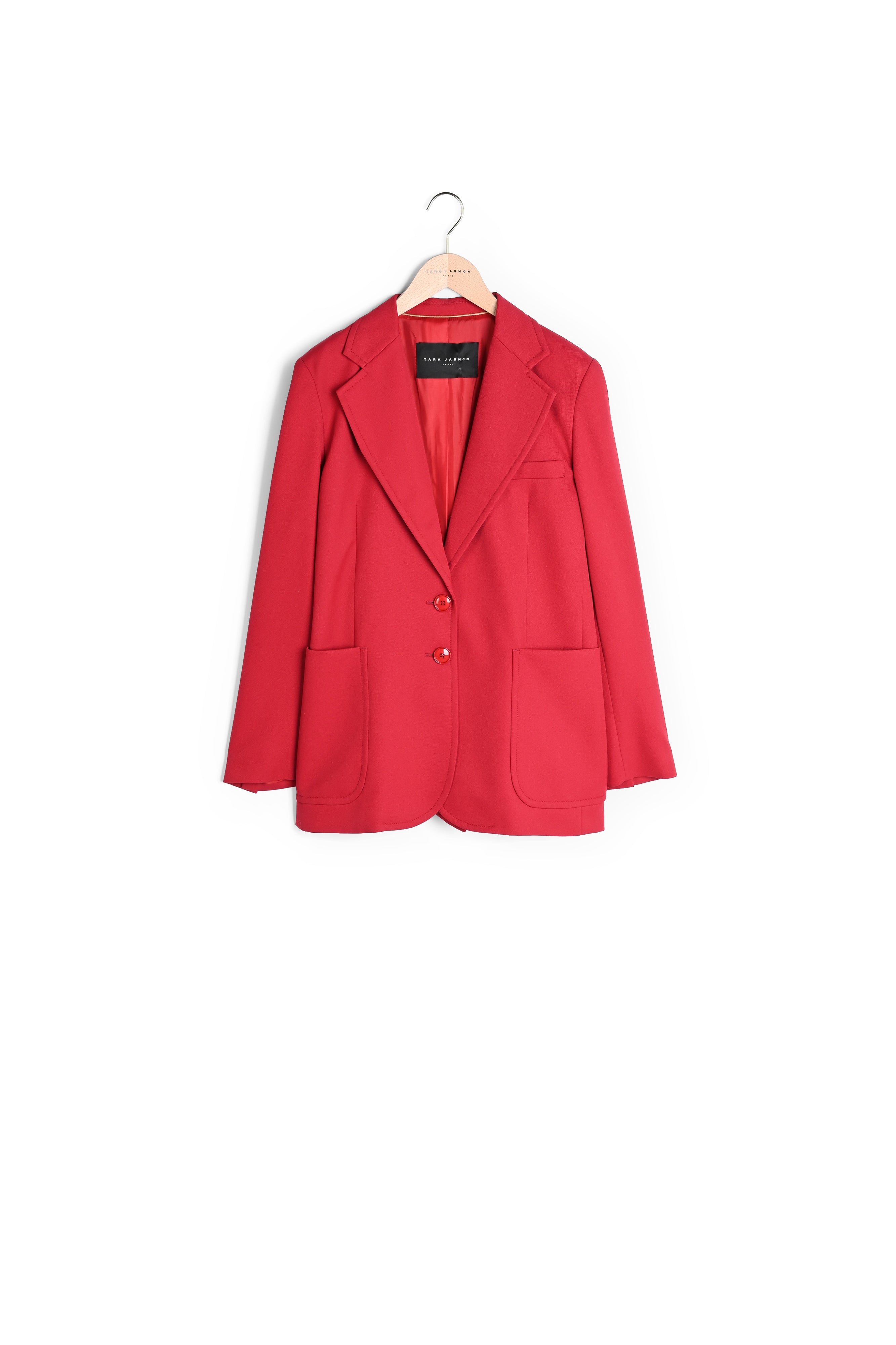 Veste Vienne bordeaux en toile tailleur Faume - seconde main