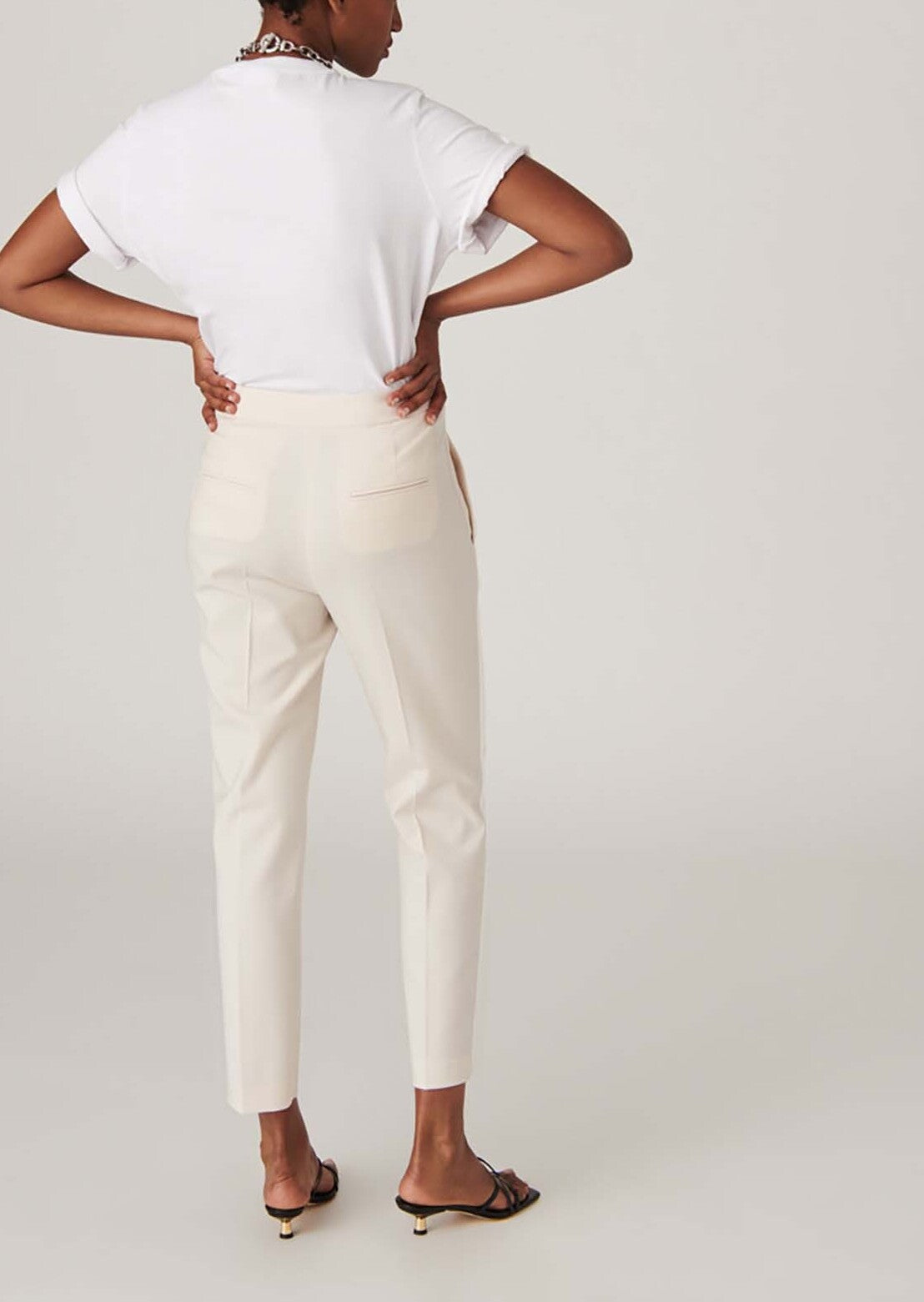 Pantalon de tailleur Paul écru en laine froide Faume - seconde main