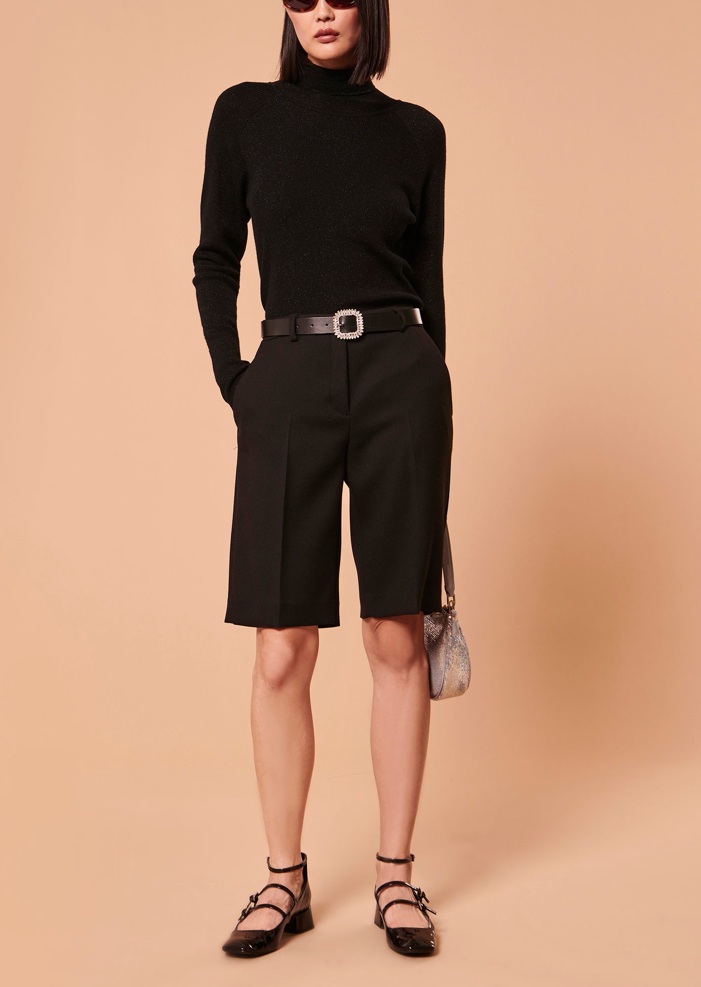 Pull Precious noir en laine et lurex Faume - seconde main