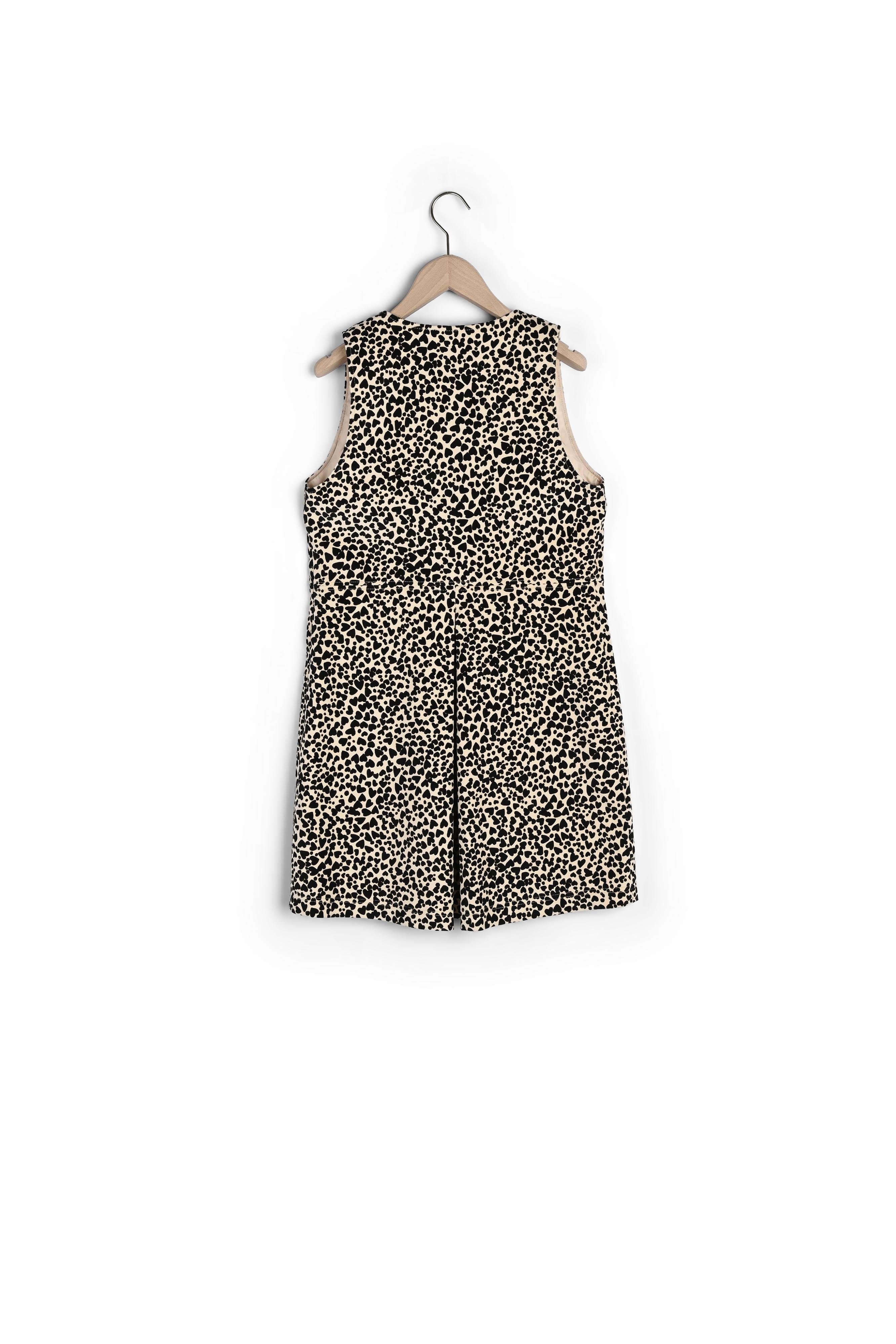 Robe Rutanie noire imprimé coeurs léopard en coton Faume - seconde main