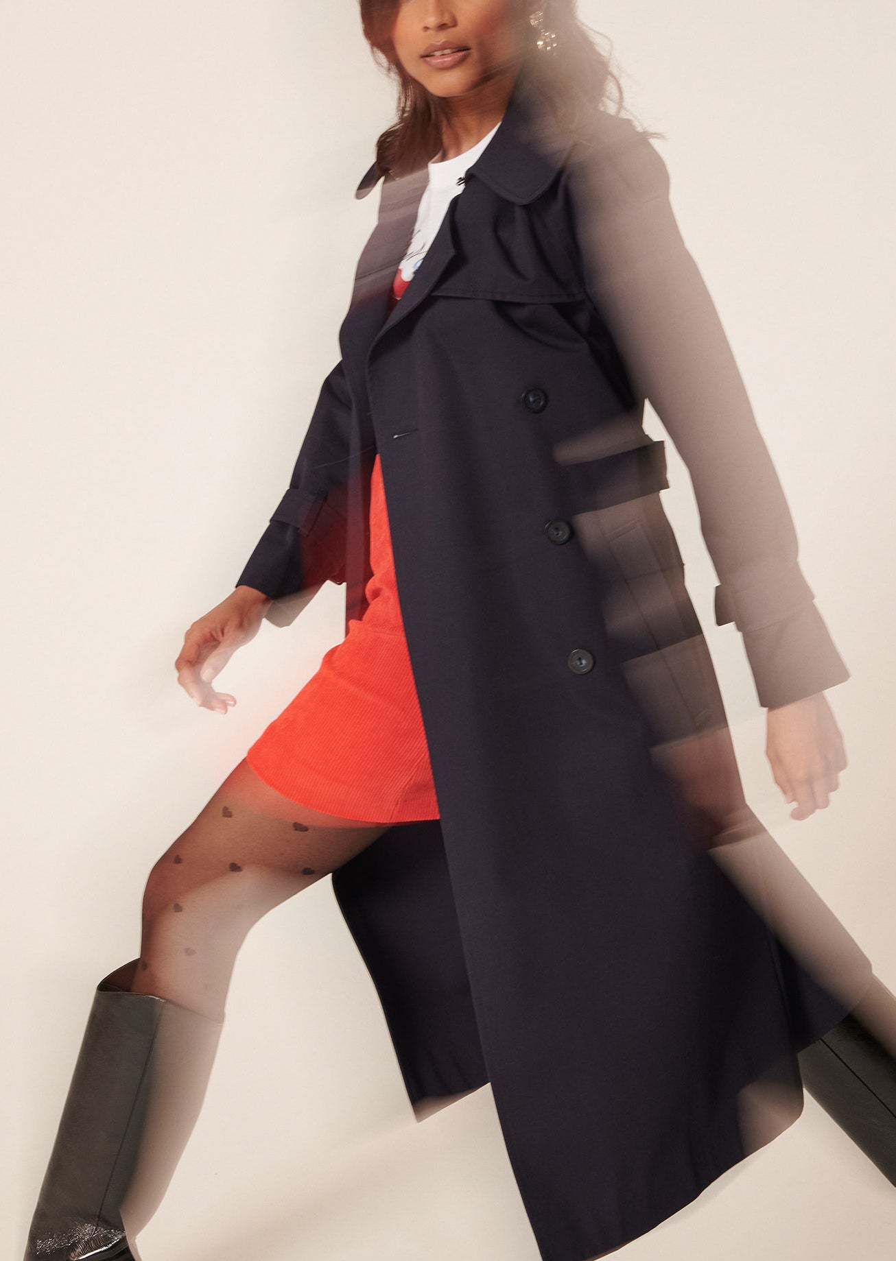 Jupe Jourdan rouge en velours côtelé Faume - seconde main