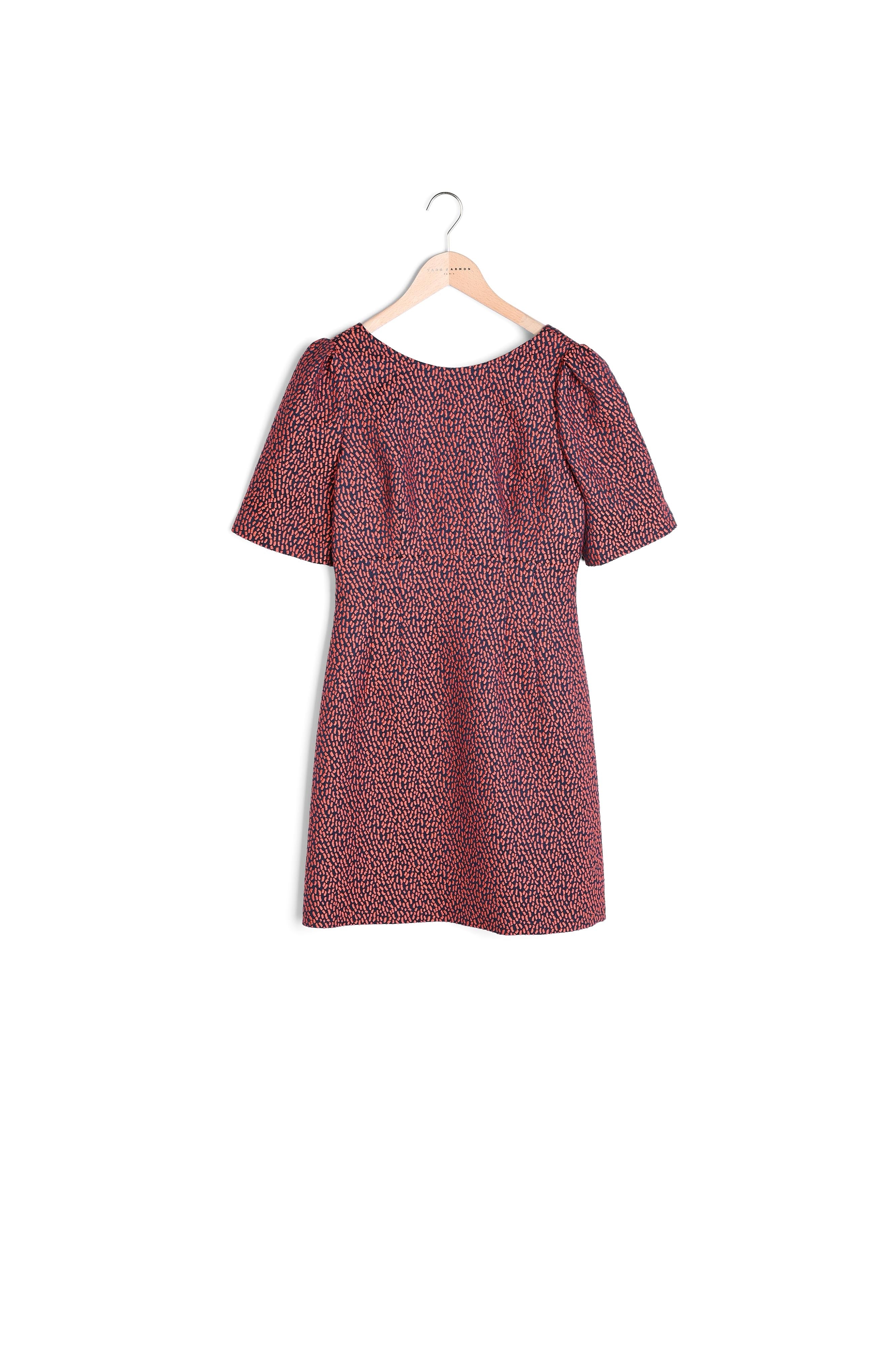 Robe en jacquard bleu nuit Faume - seconde main