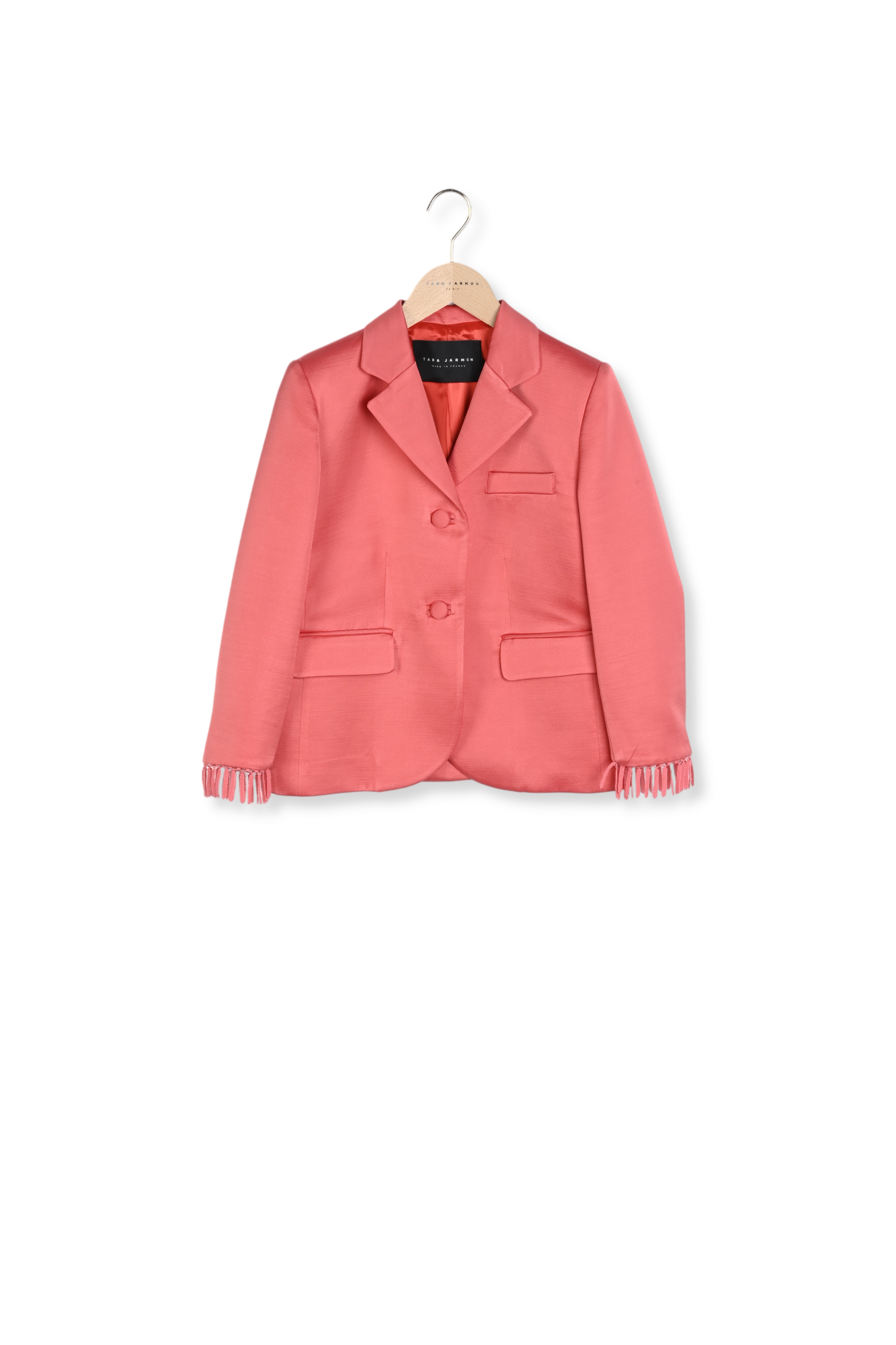 Veste rouge en lin satiné Valensole Faume - seconde main