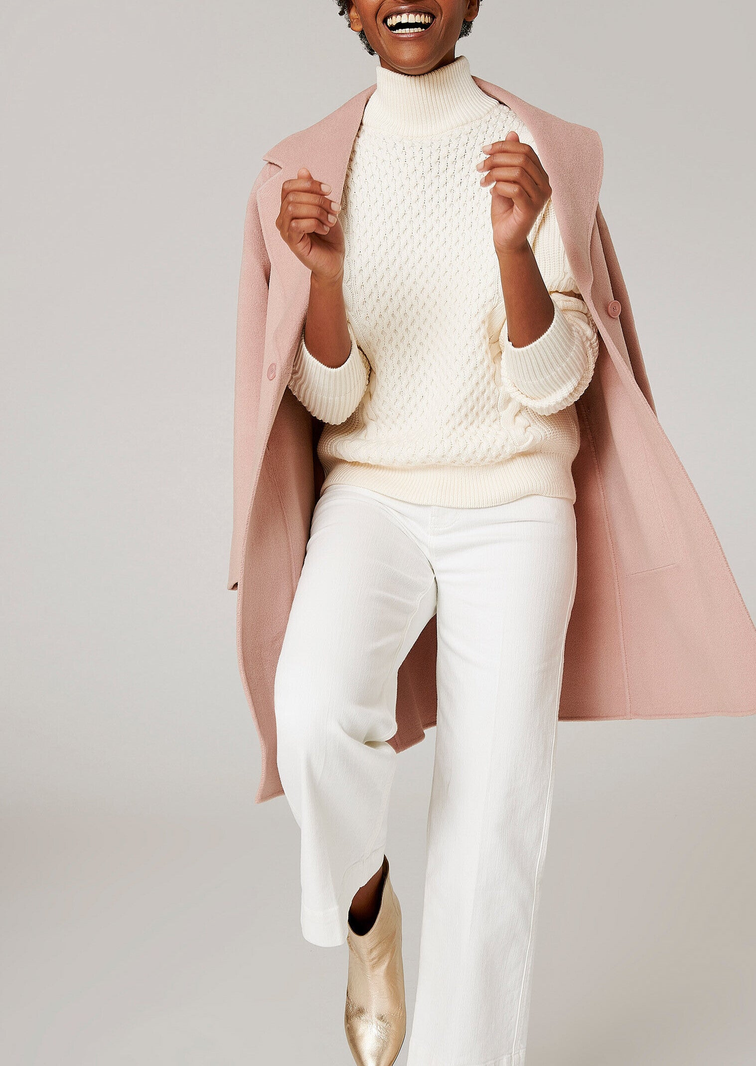 Manteau Masha chair en laine double face Faume - seconde main