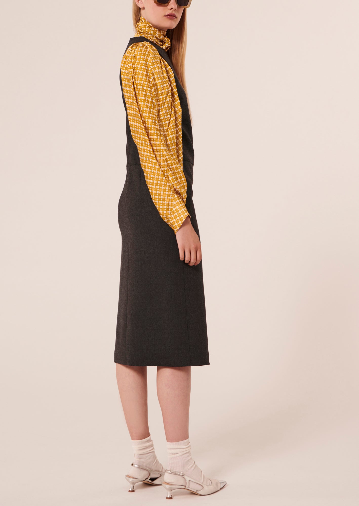 Robe Rollande grise en flanelle Faume - seconde main