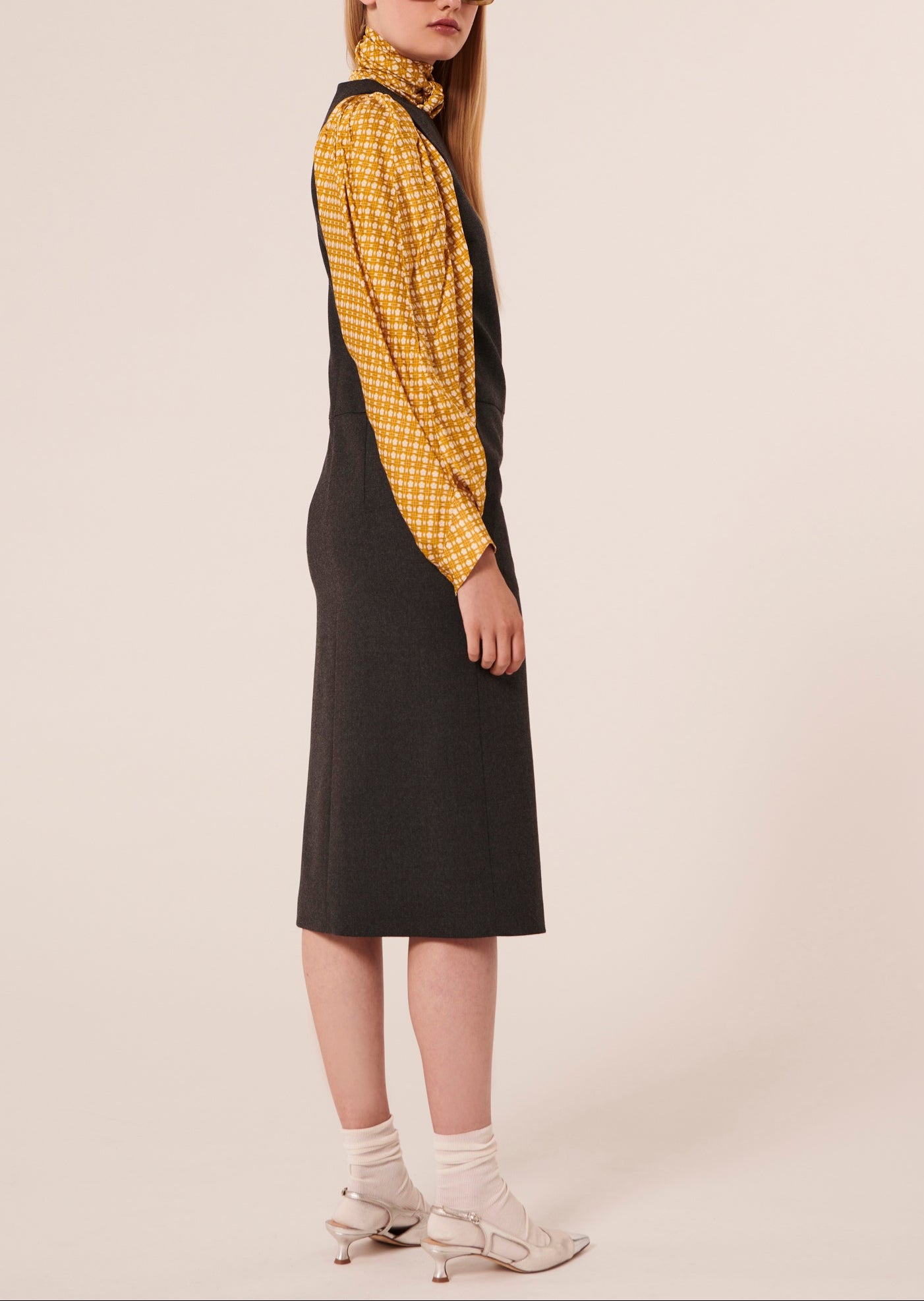 Robe Rollande grise en flanelle Faume - seconde main