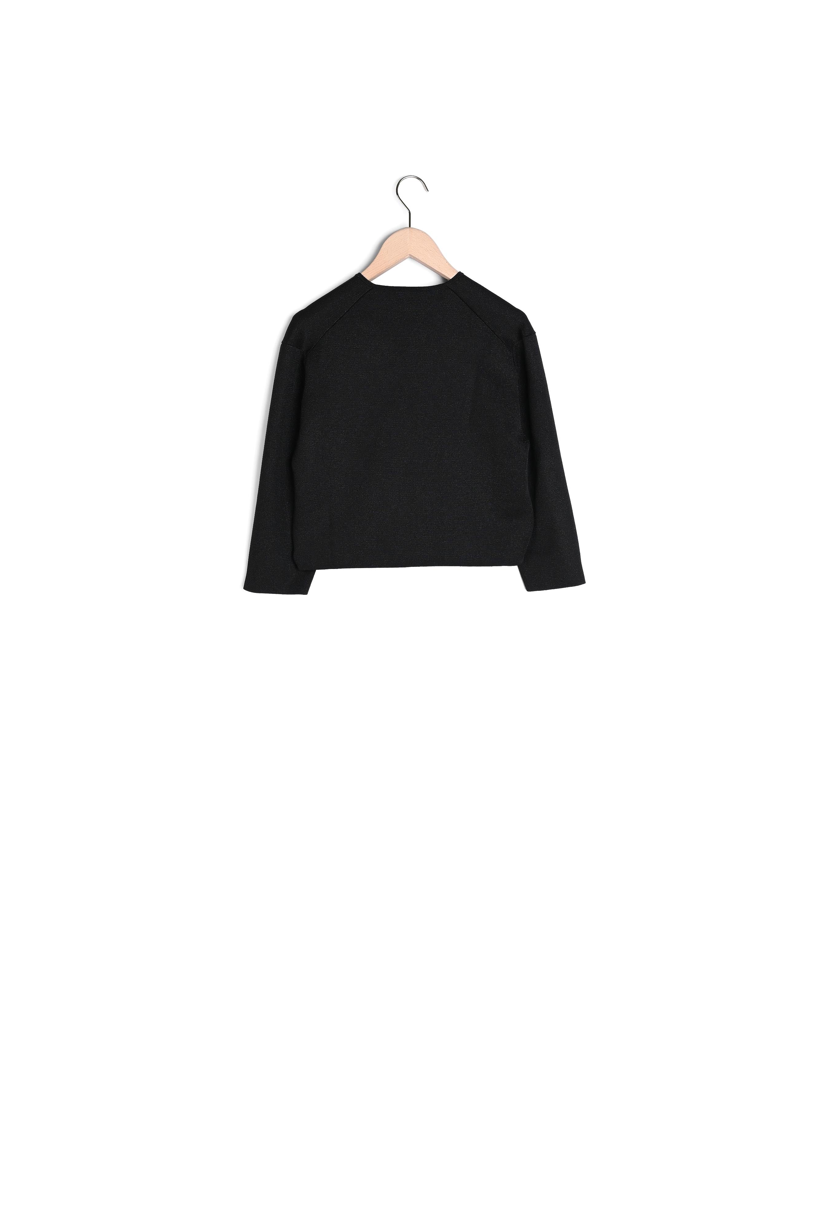 Gilet Groom noir court en maille compacte Faume - seconde main