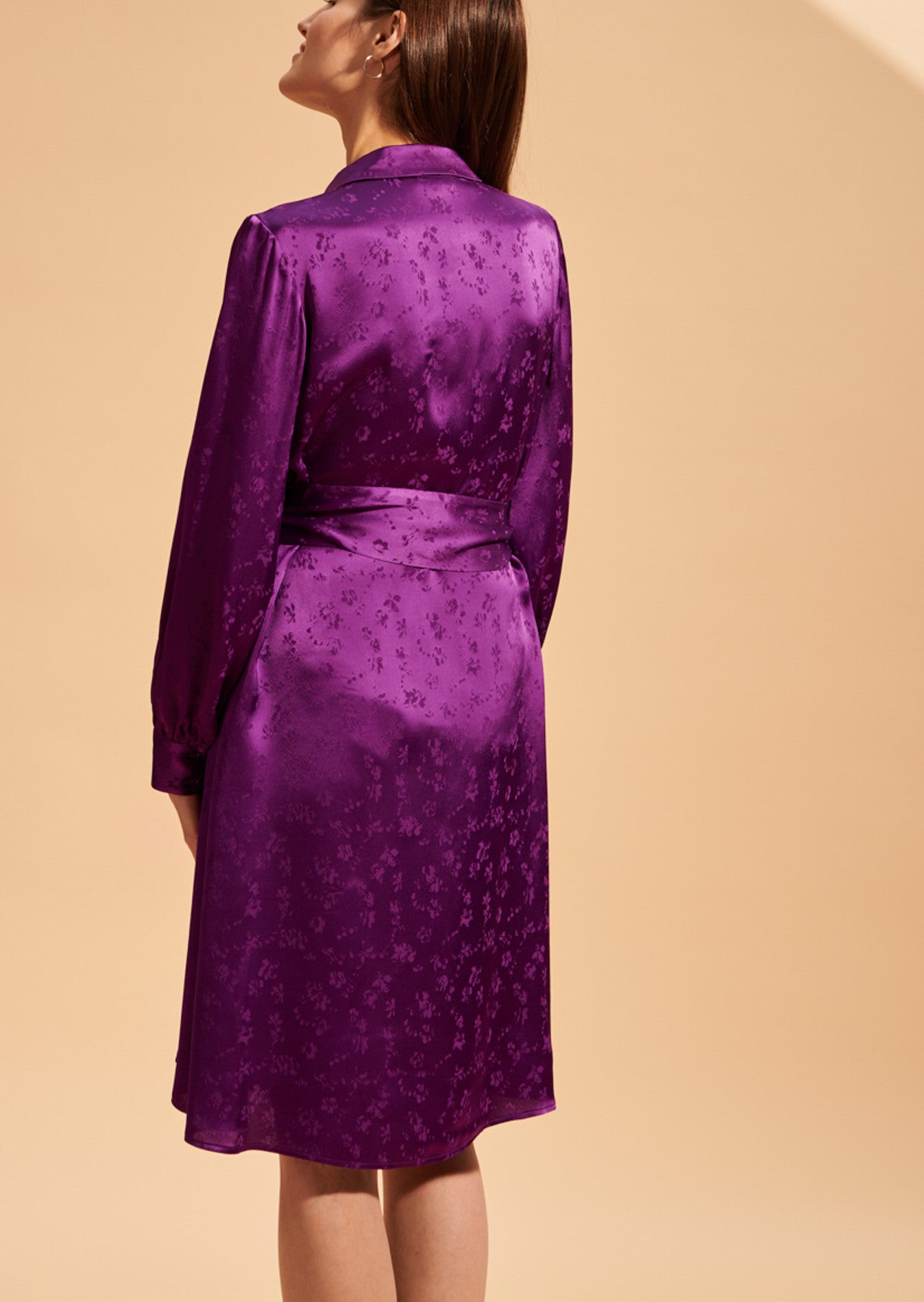 Robe Roselita en jacquard fleuri violet Faume - seconde main