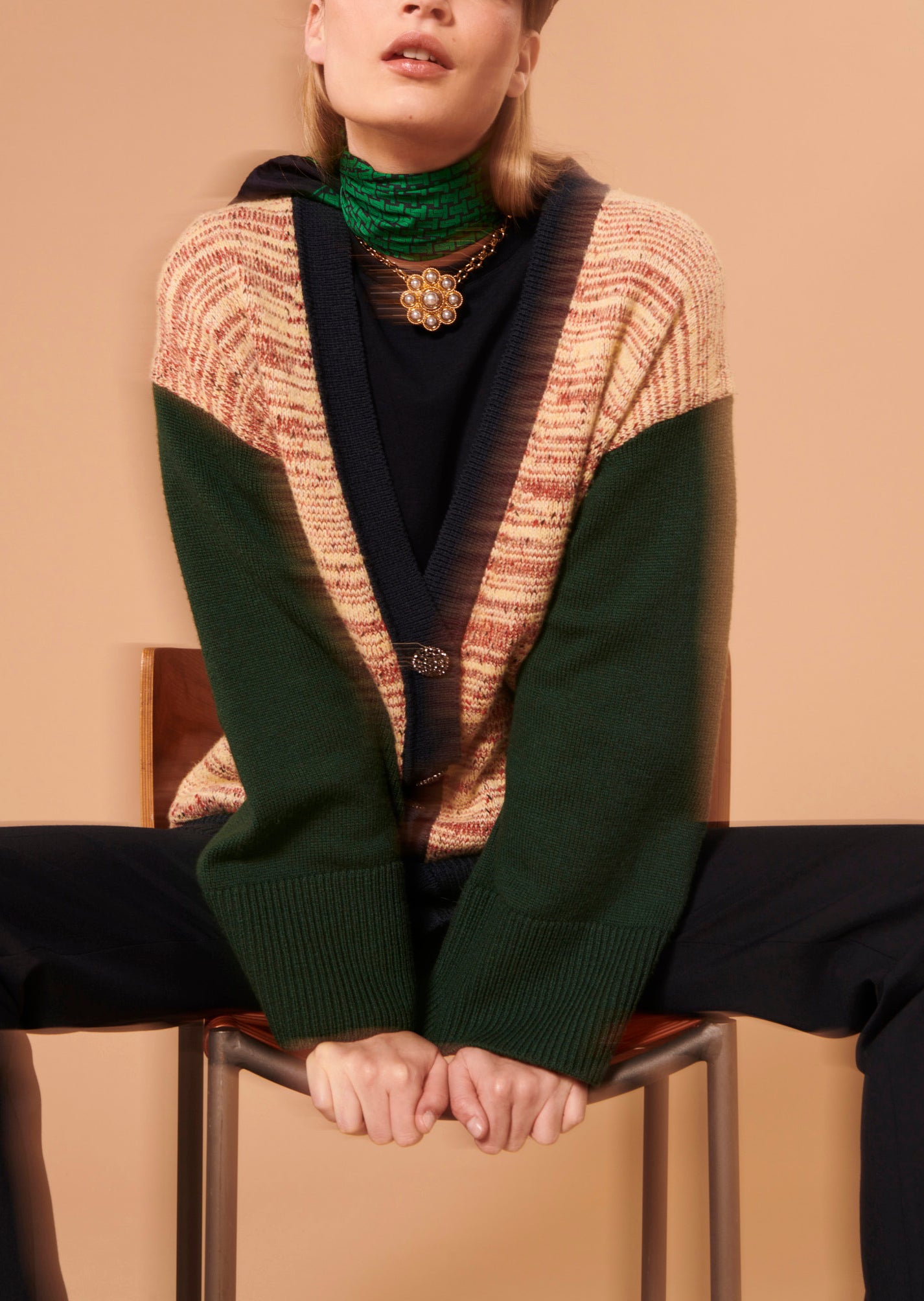 Gilet Ginger multicolore en laine Faume - seconde main