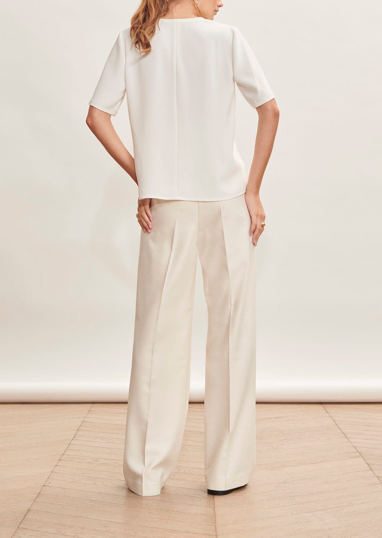 Top Toscane écru en crêpe Faume - seconde main