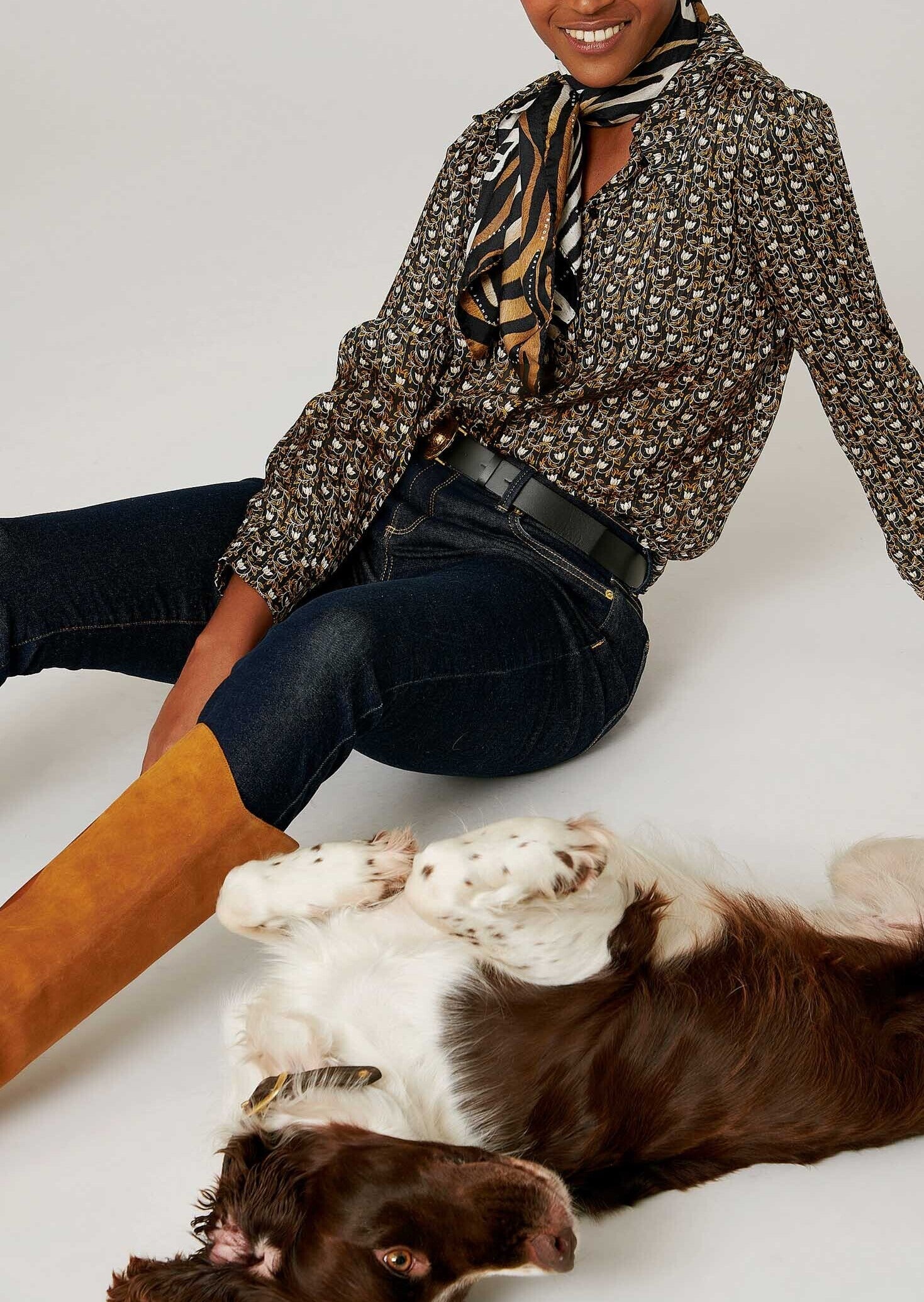 Chemise Tarot imprimé muguet Faume - seconde main