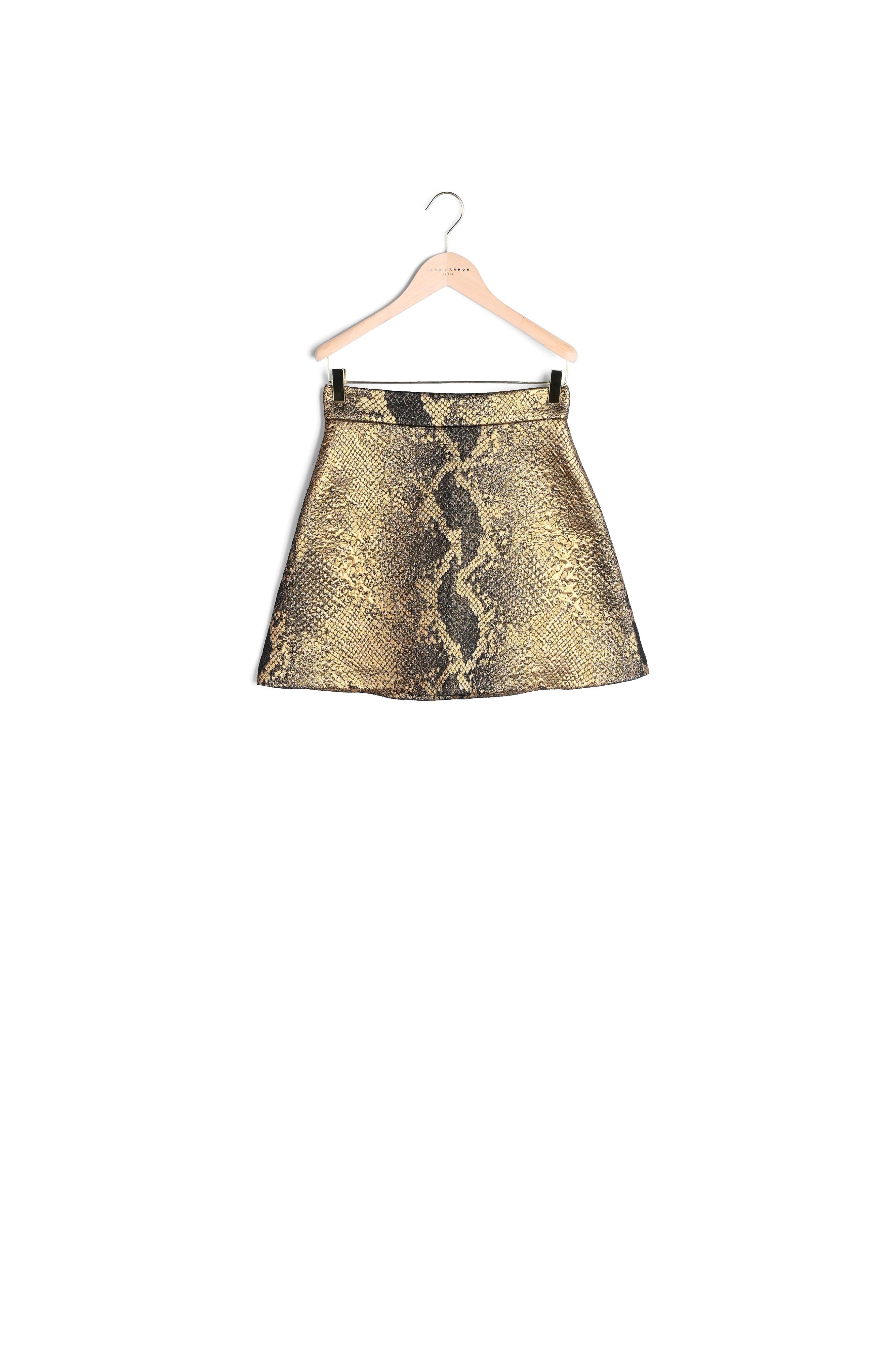 Jupe Jaina or jacquard reptile Faume - seconde main