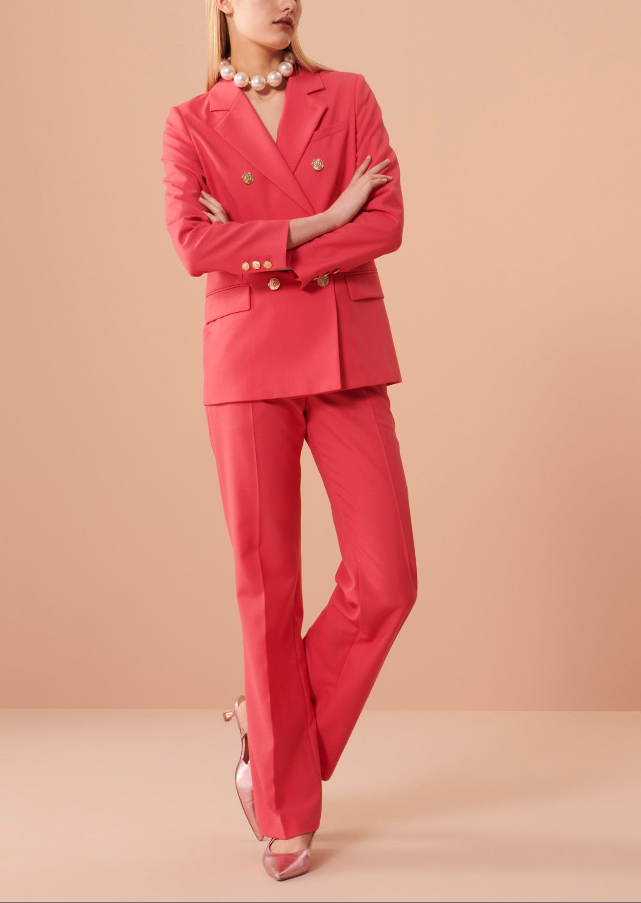 Veste Virgie rose en laine froide Faume - seconde main