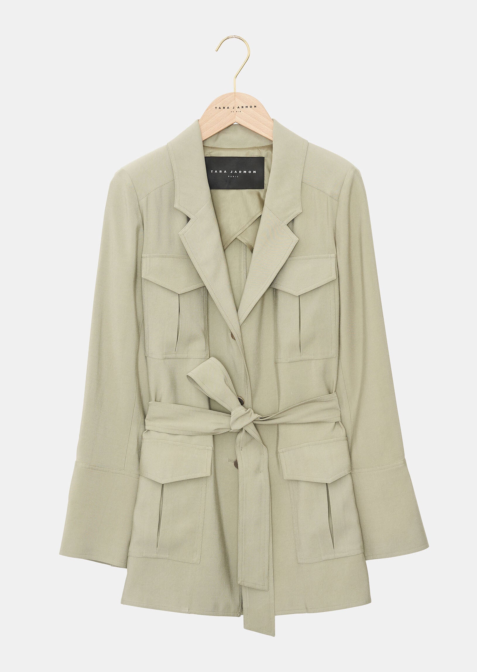 Saharienne Vivi vert pâle fluide en viscose Faume - seconde main