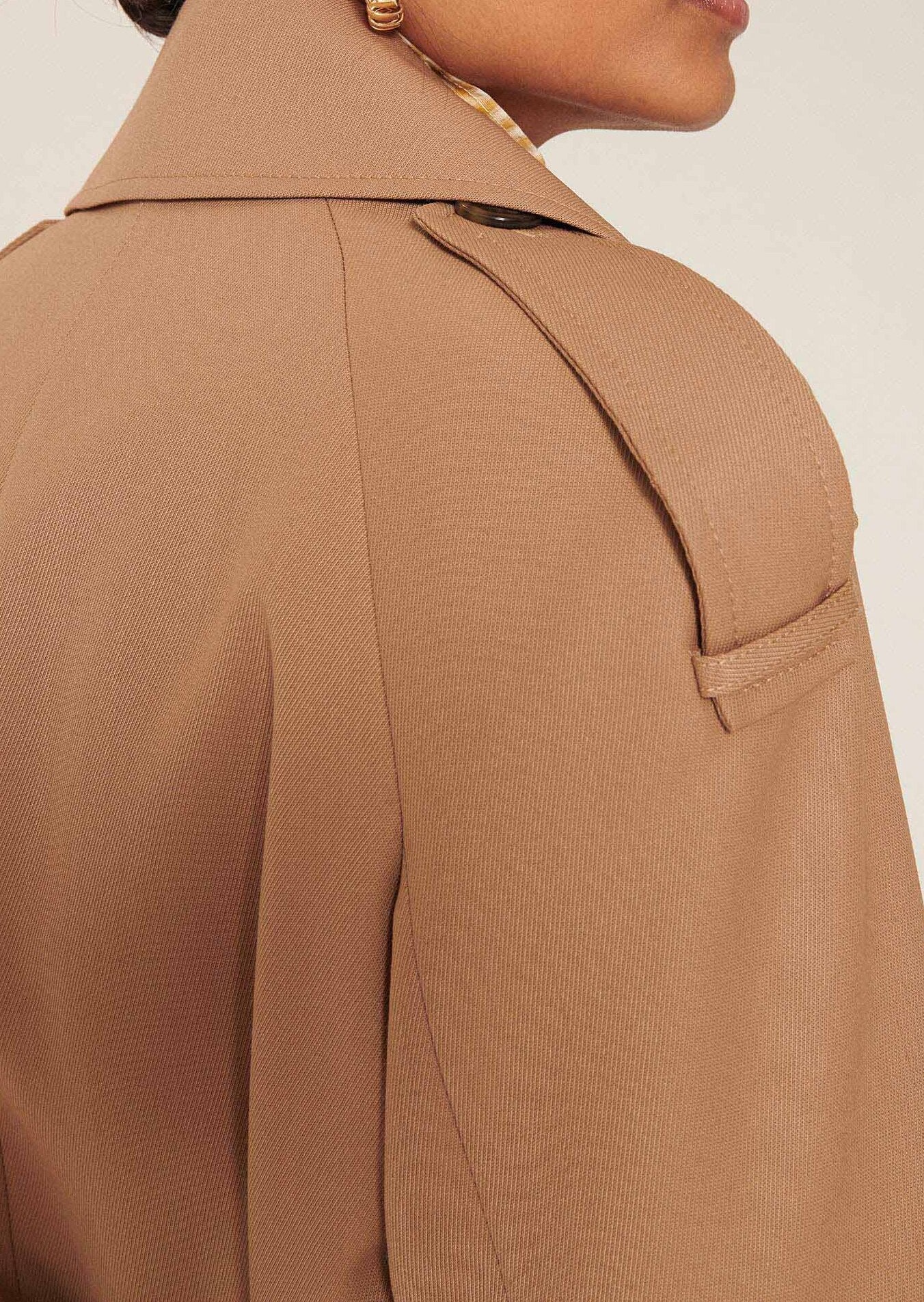 Trench-coat Ivan beige en gabardine de coton Faume - seconde main