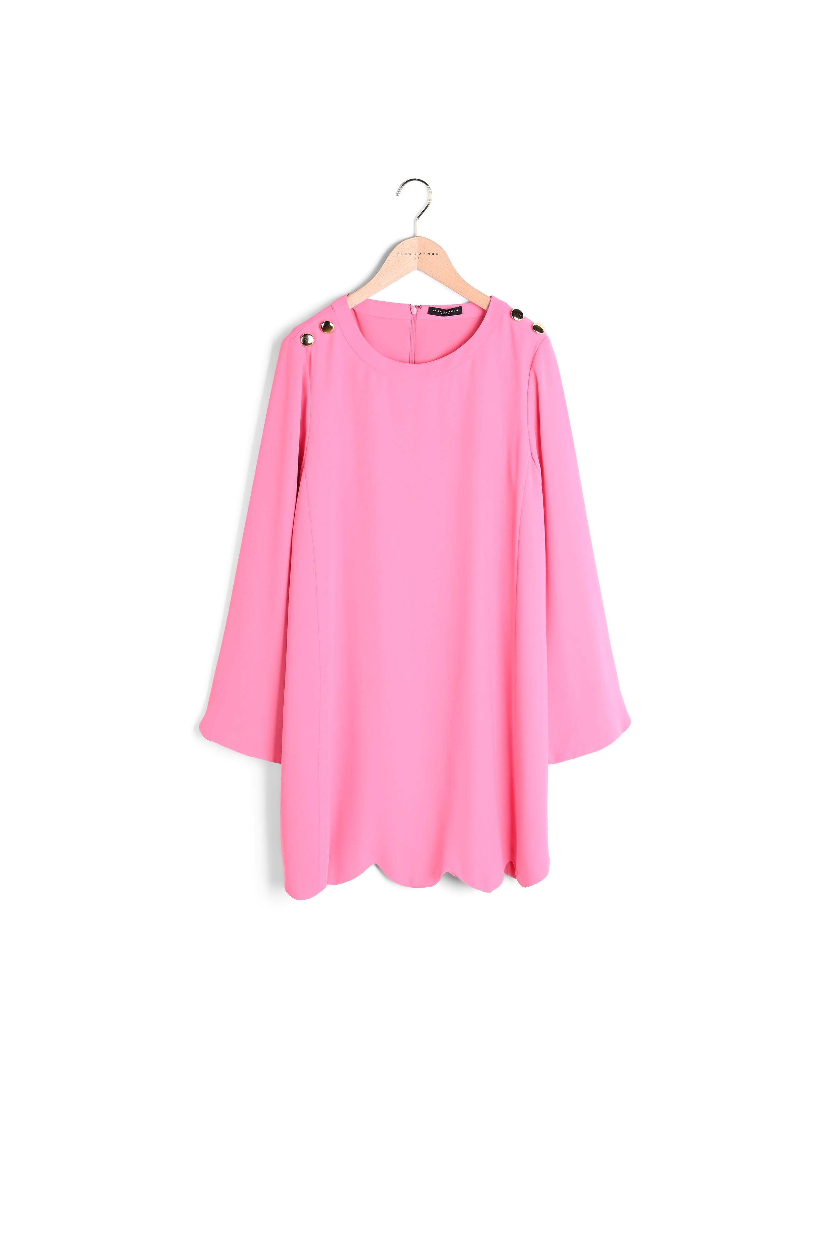 Robe Ruodana rose en crêpe Faume - seconde main
