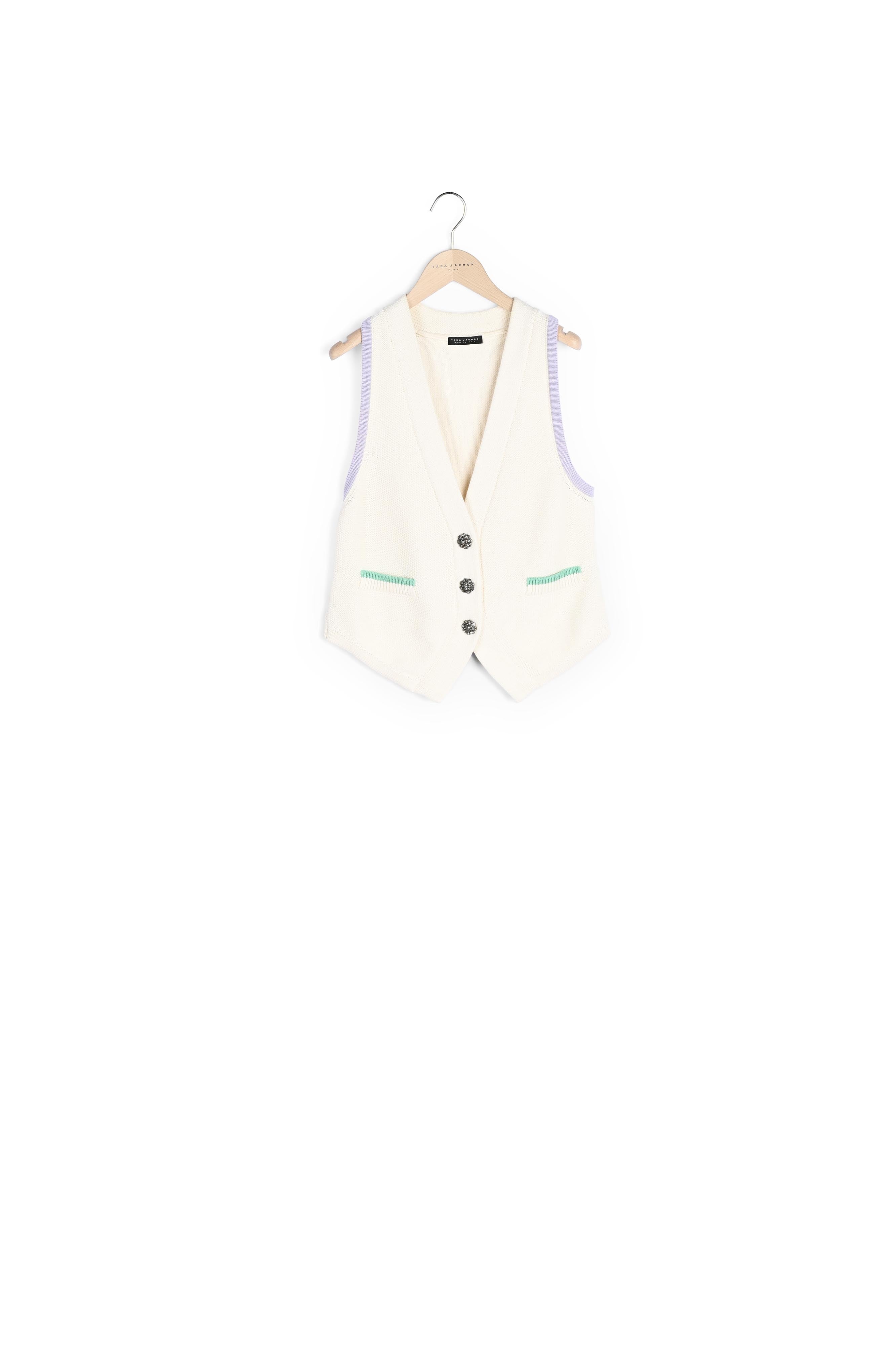 Gilet Garconne écru en coton bio Faume - seconde main