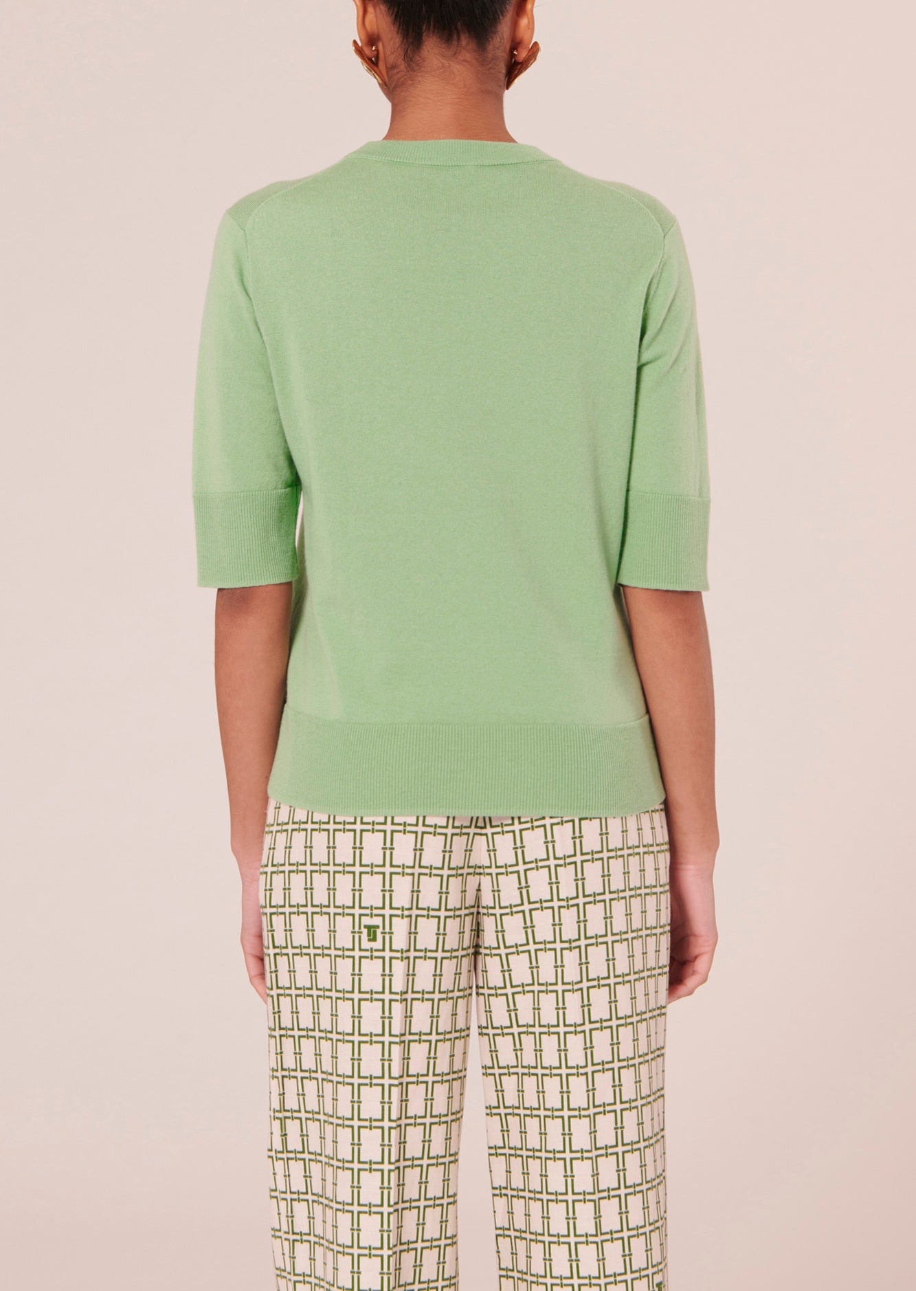 Pull Paoline vert en laine et coton Faume - seconde main