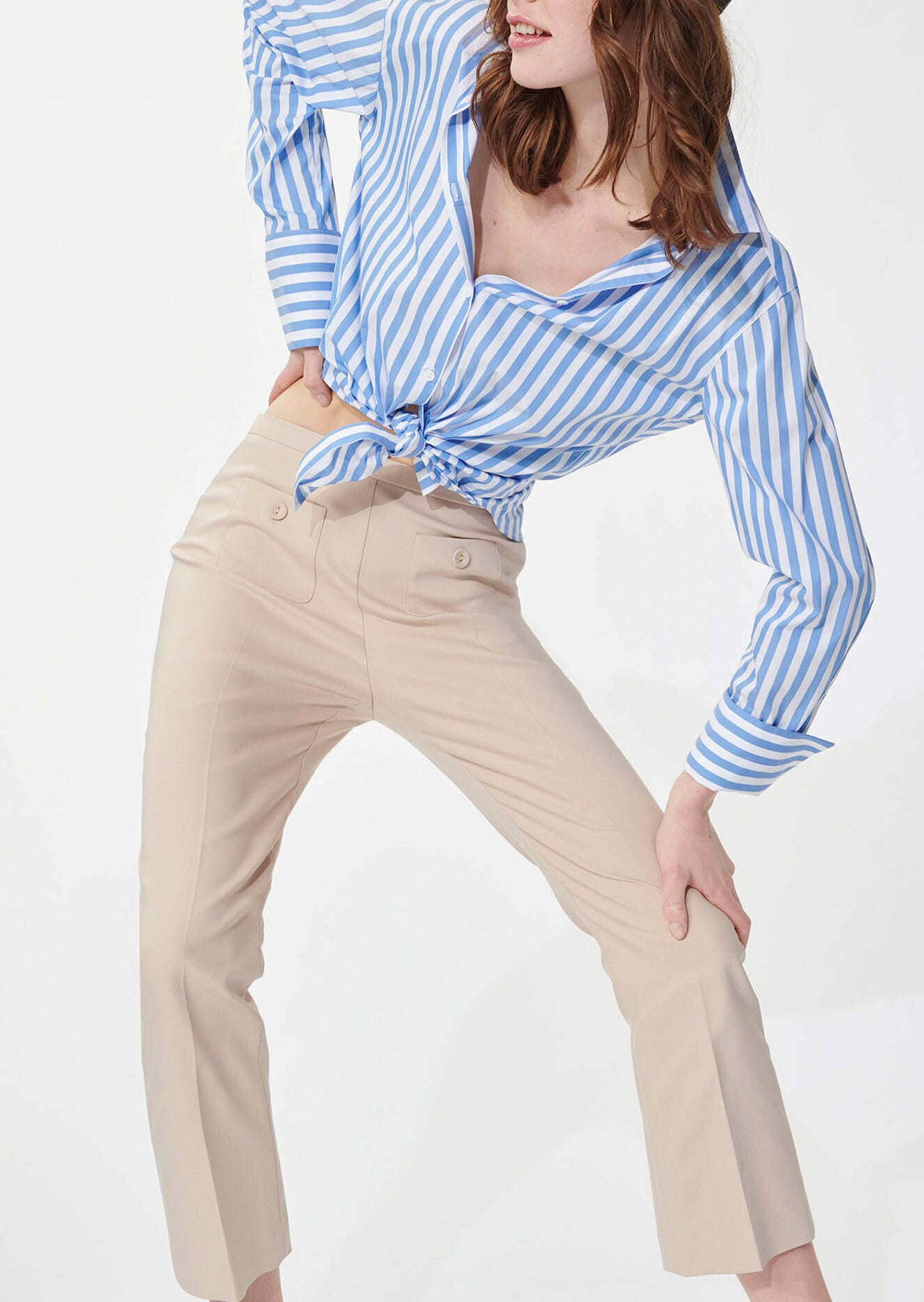 Pantalon Paquerette beige en coton Faume - seconde main