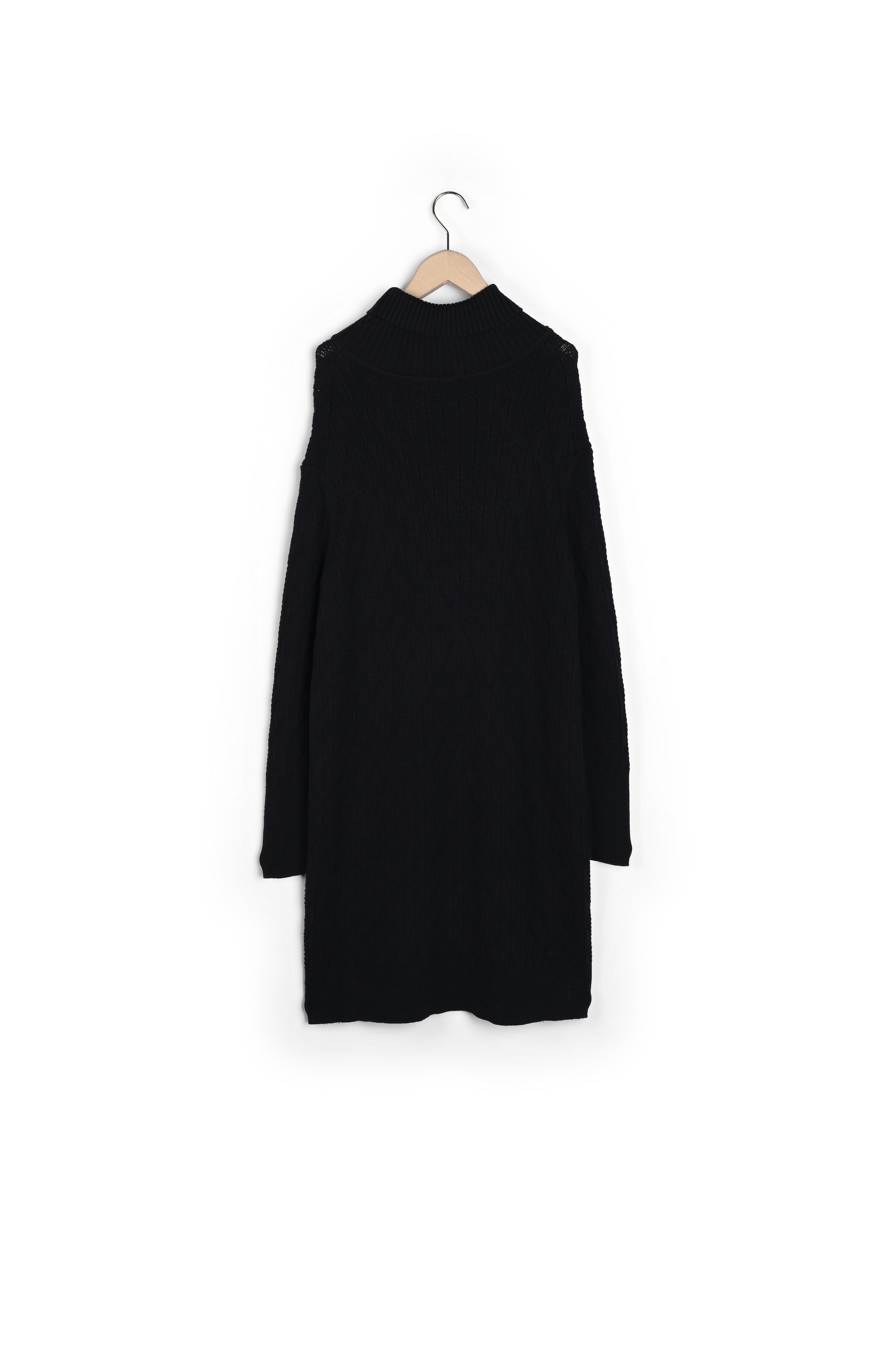 Robe Rosary bleu nuit en maille graphique Faume - seconde main