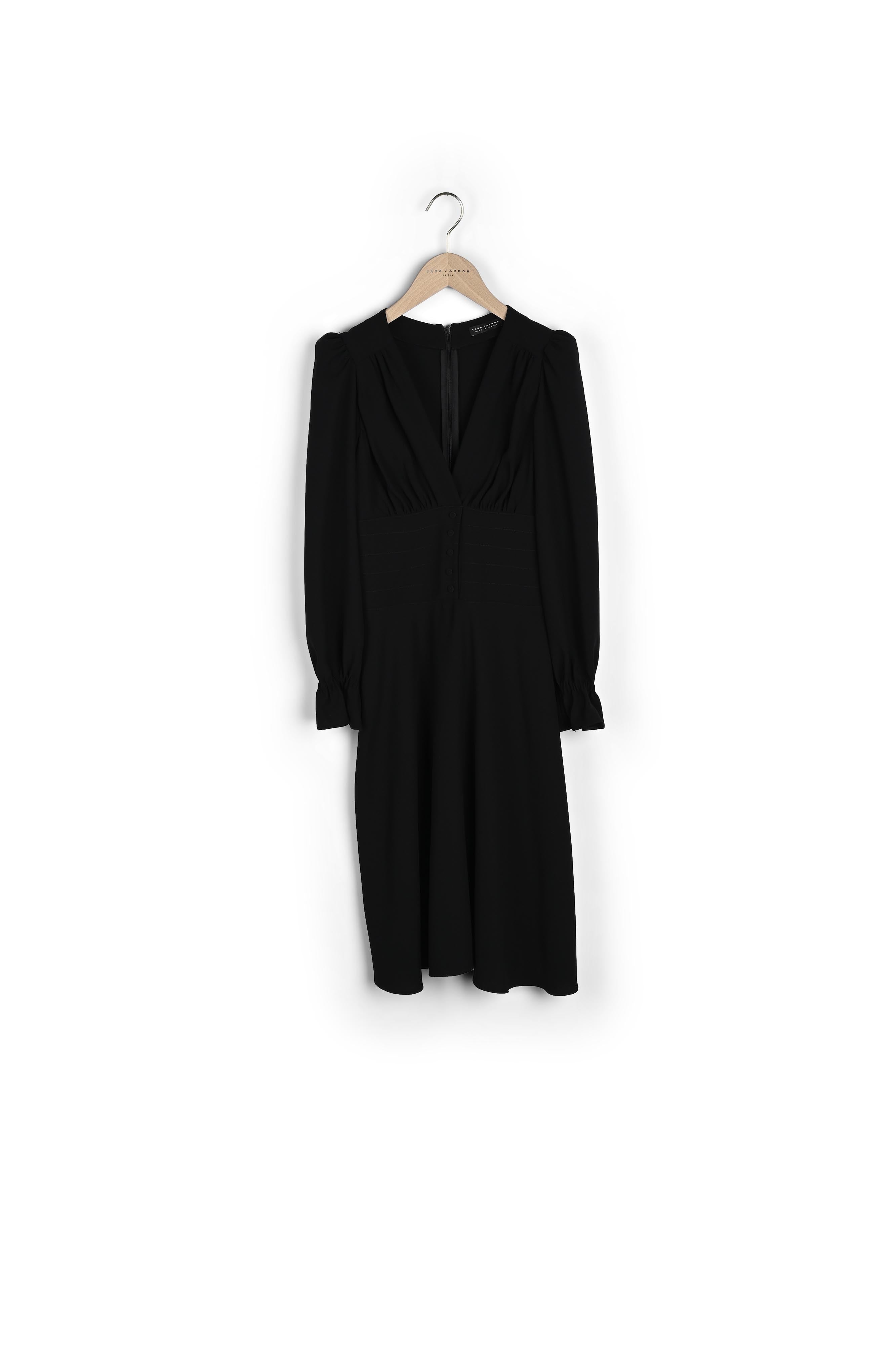 Robe Rosaria noire en crêpe Faume - seconde main