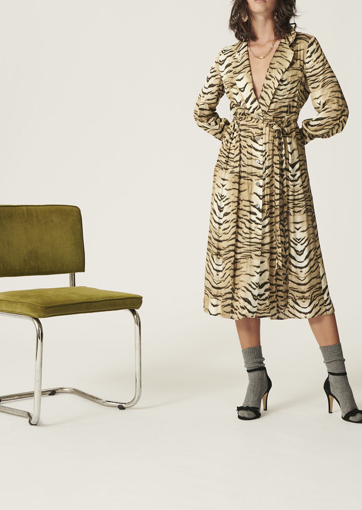 Robe Ruxy beige imprimé zèbre Faume - seconde main