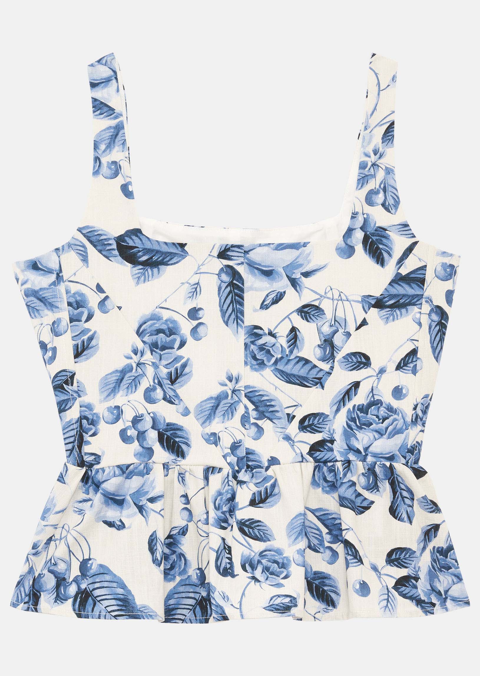 Top Thyoa bleu imprimé à fleurs Faume - seconde main