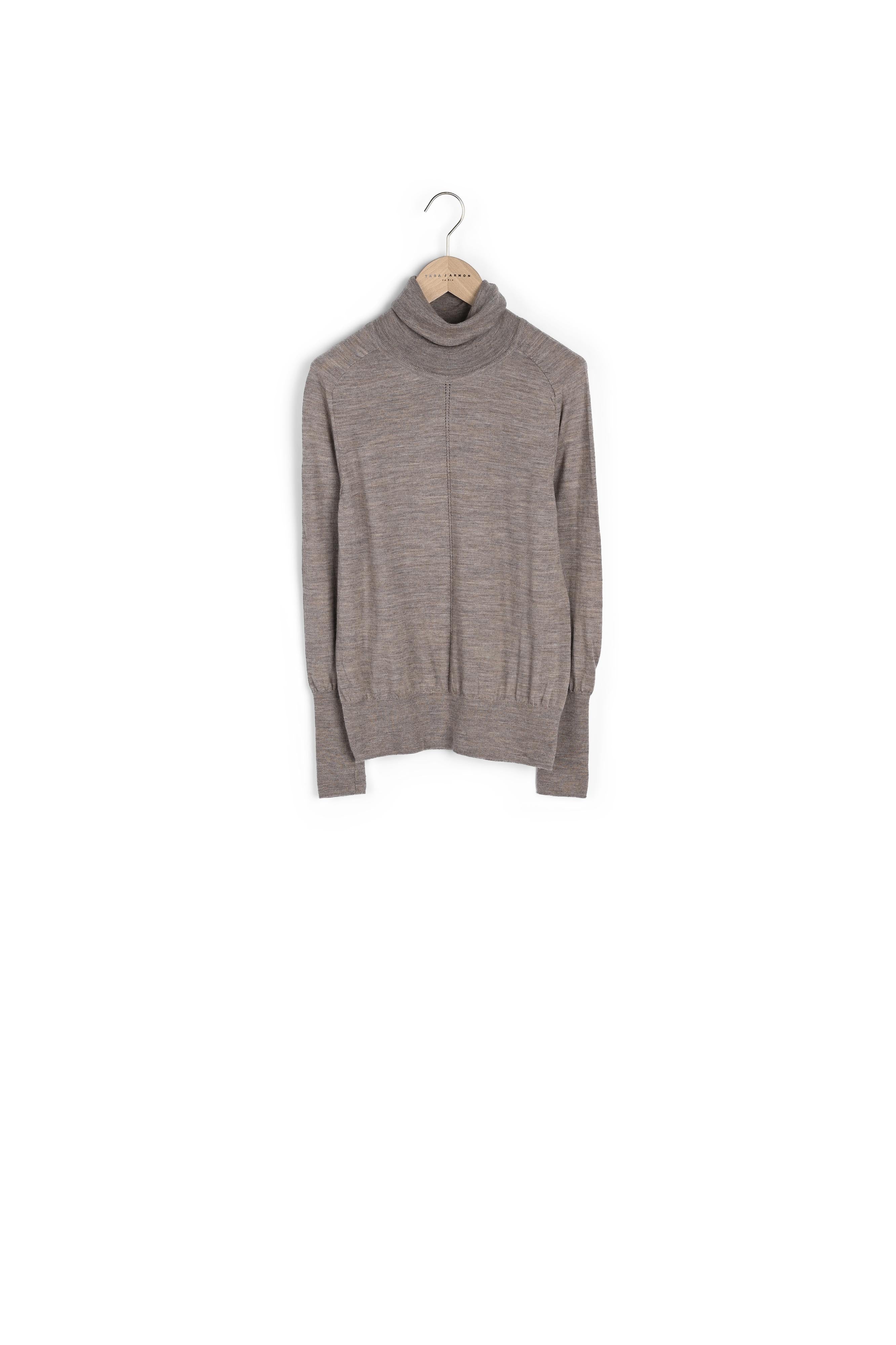 Pull Precious beige en merinos extrafin Faume - seconde main