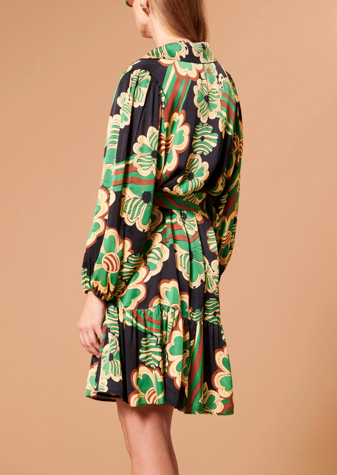 Robe Rosie bleu nuit imprimé à fleurs Faume - seconde main