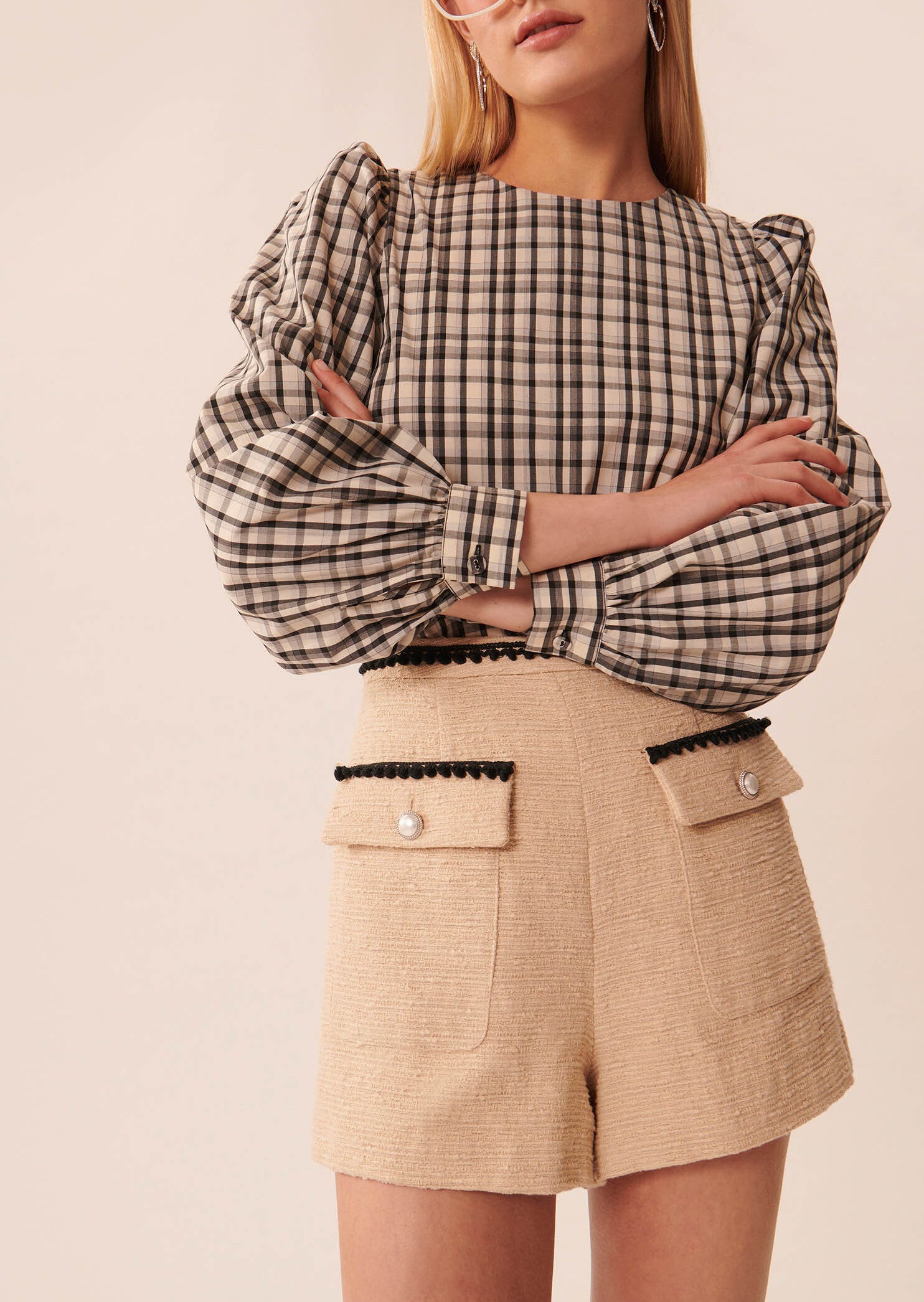 Short Solea beige en tweed Faume - seconde main