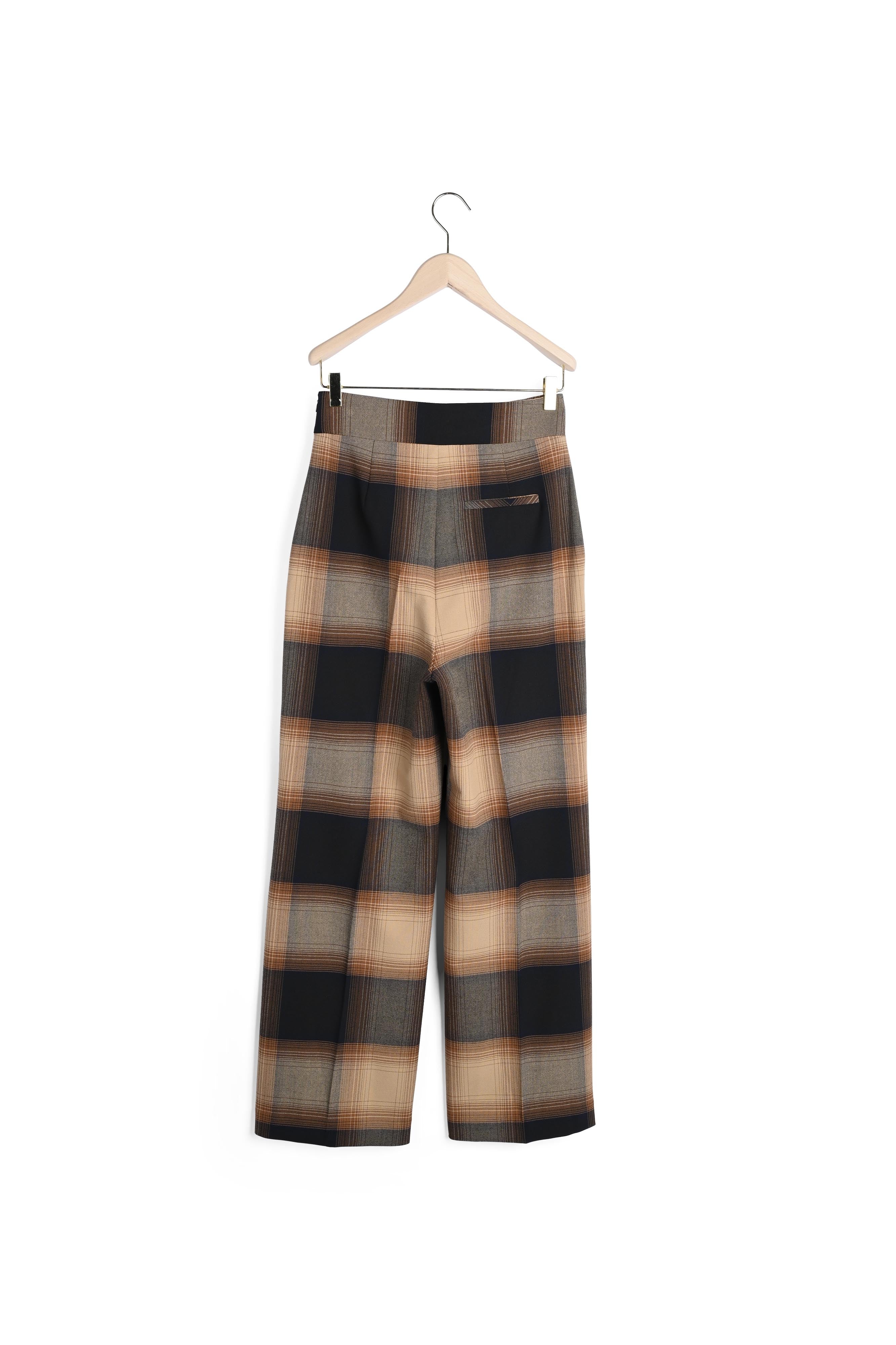 Pantalon Pilar camel en tartan Faume - seconde main