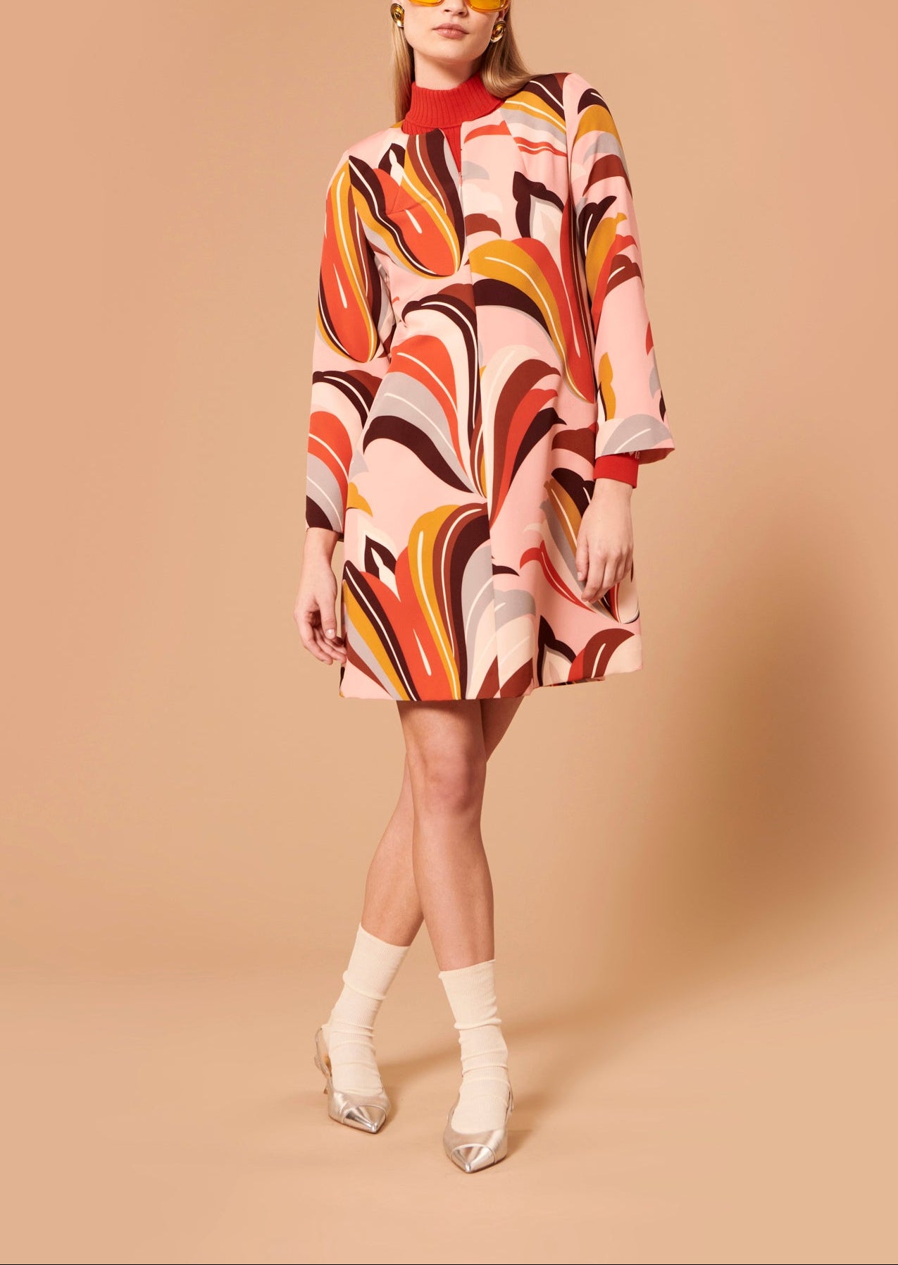 Robe Rosita marron imprimé graphique Faume - seconde main