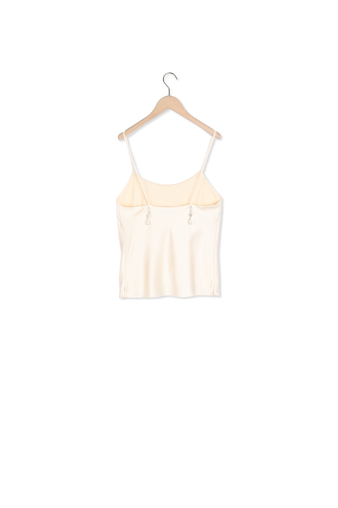 Top Tess écru en satin fluide Faume - seconde main