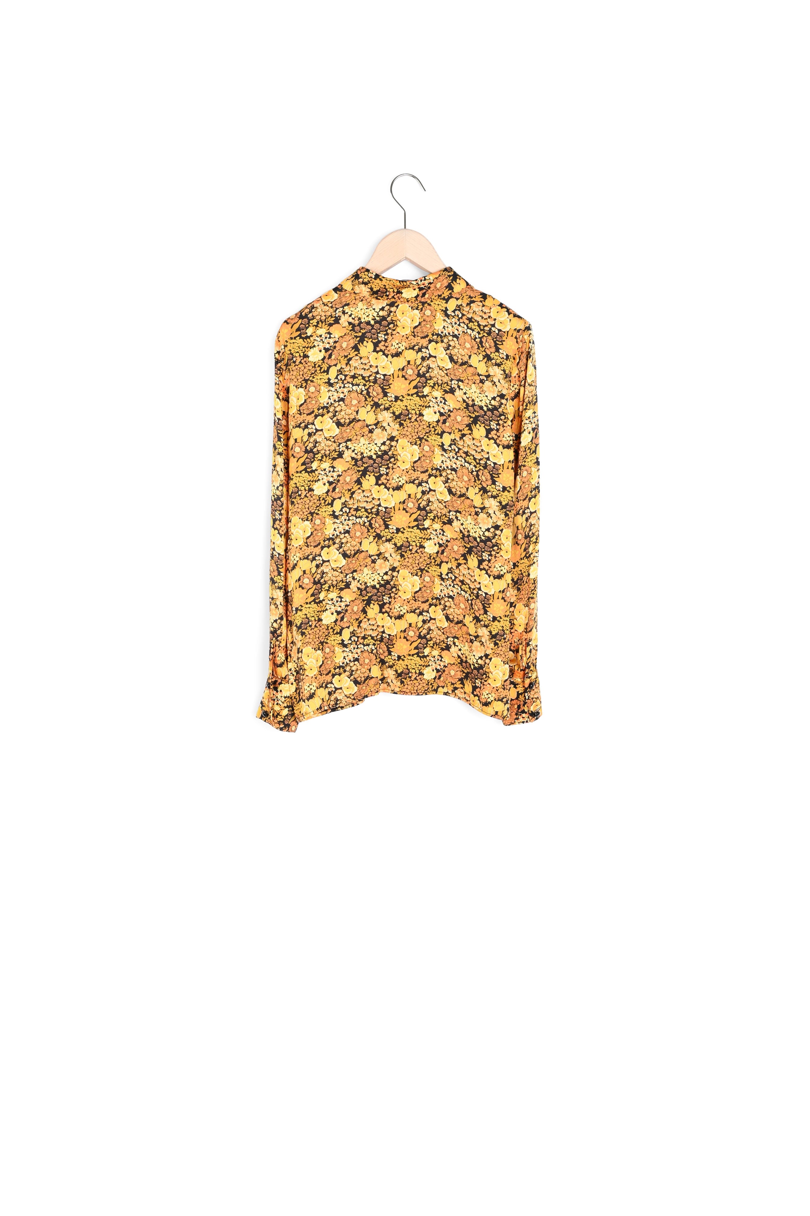 Chemise Caprice jaune imprimé fleurs Faume - seconde main