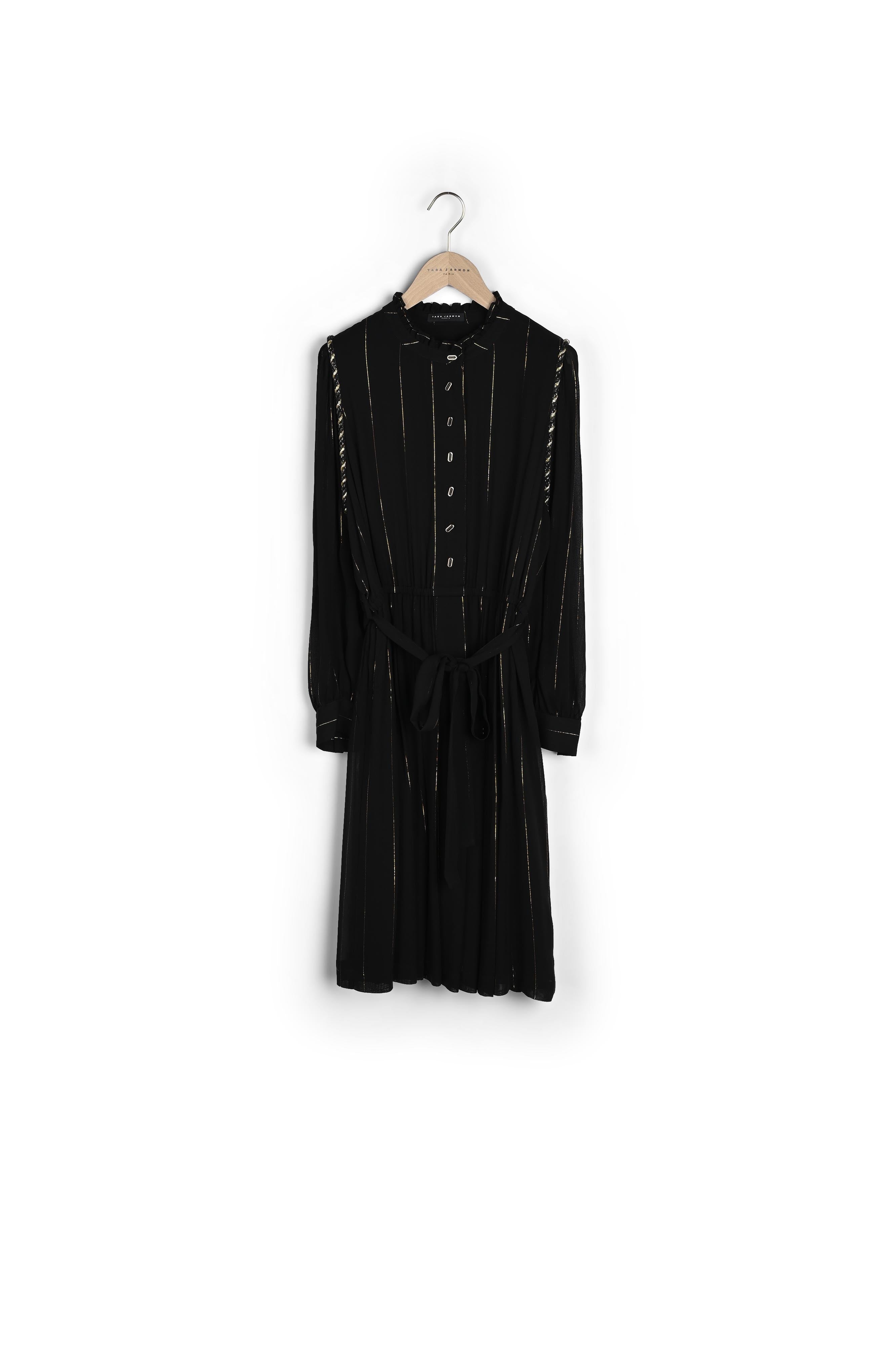 Robe Resima noir à rayures en lurex Faume - seconde main