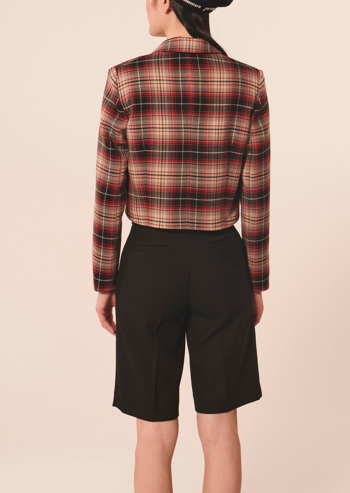 Veste Vivick rouge en tartan Faume - seconde main