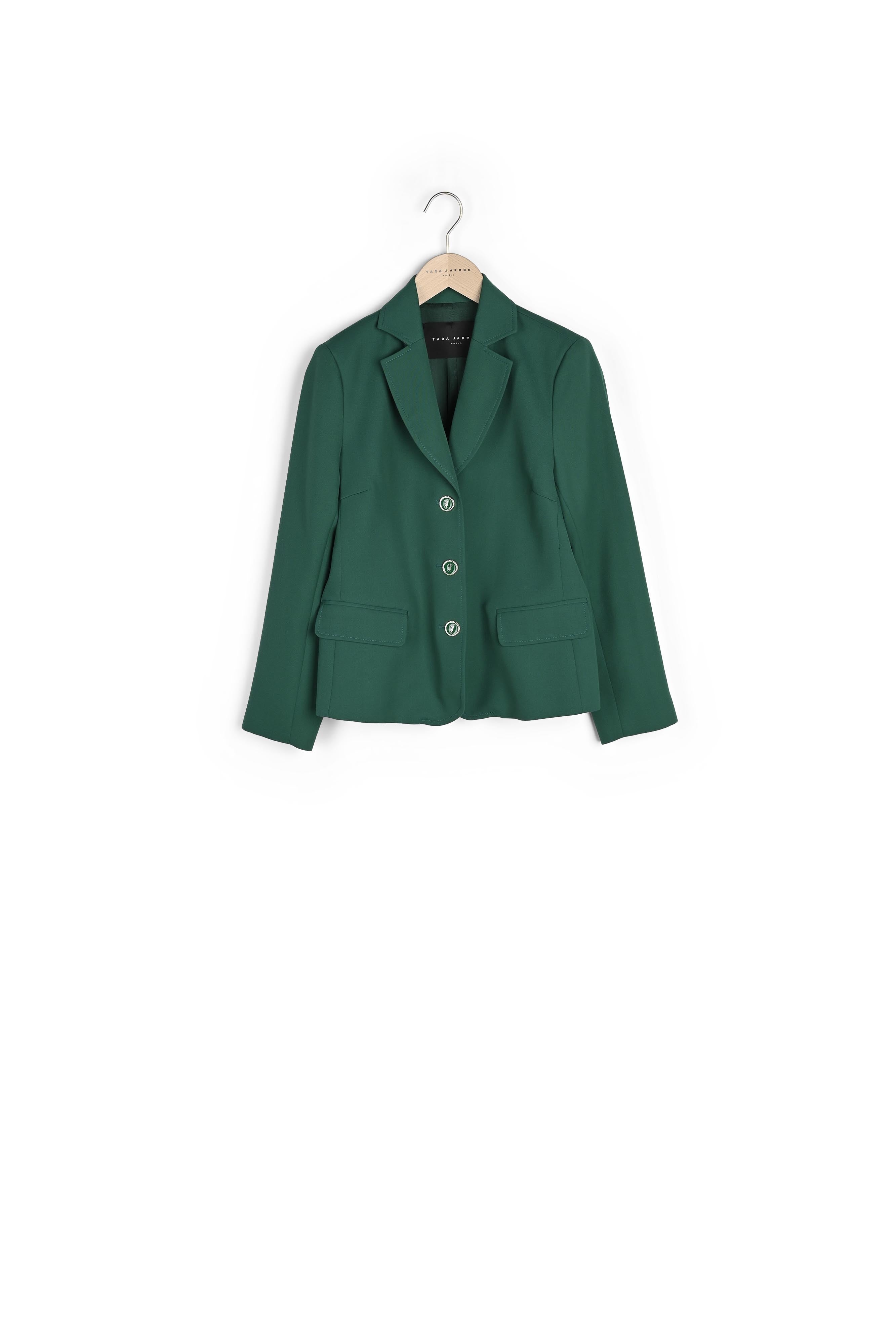 Veste Venitien verte en toile tailleur Faume - seconde main