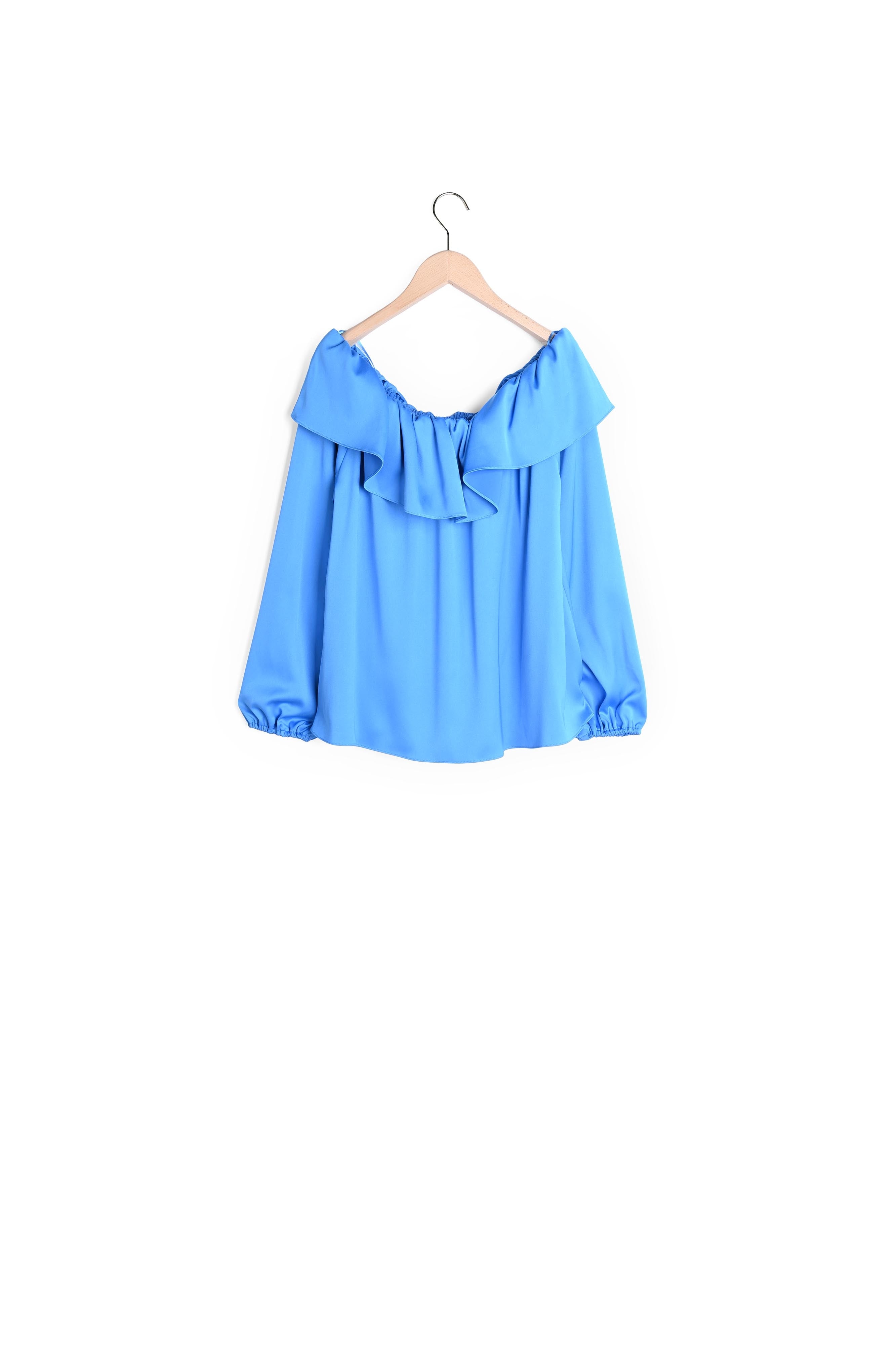 Top Tristan bleue en satin Faume - seconde main