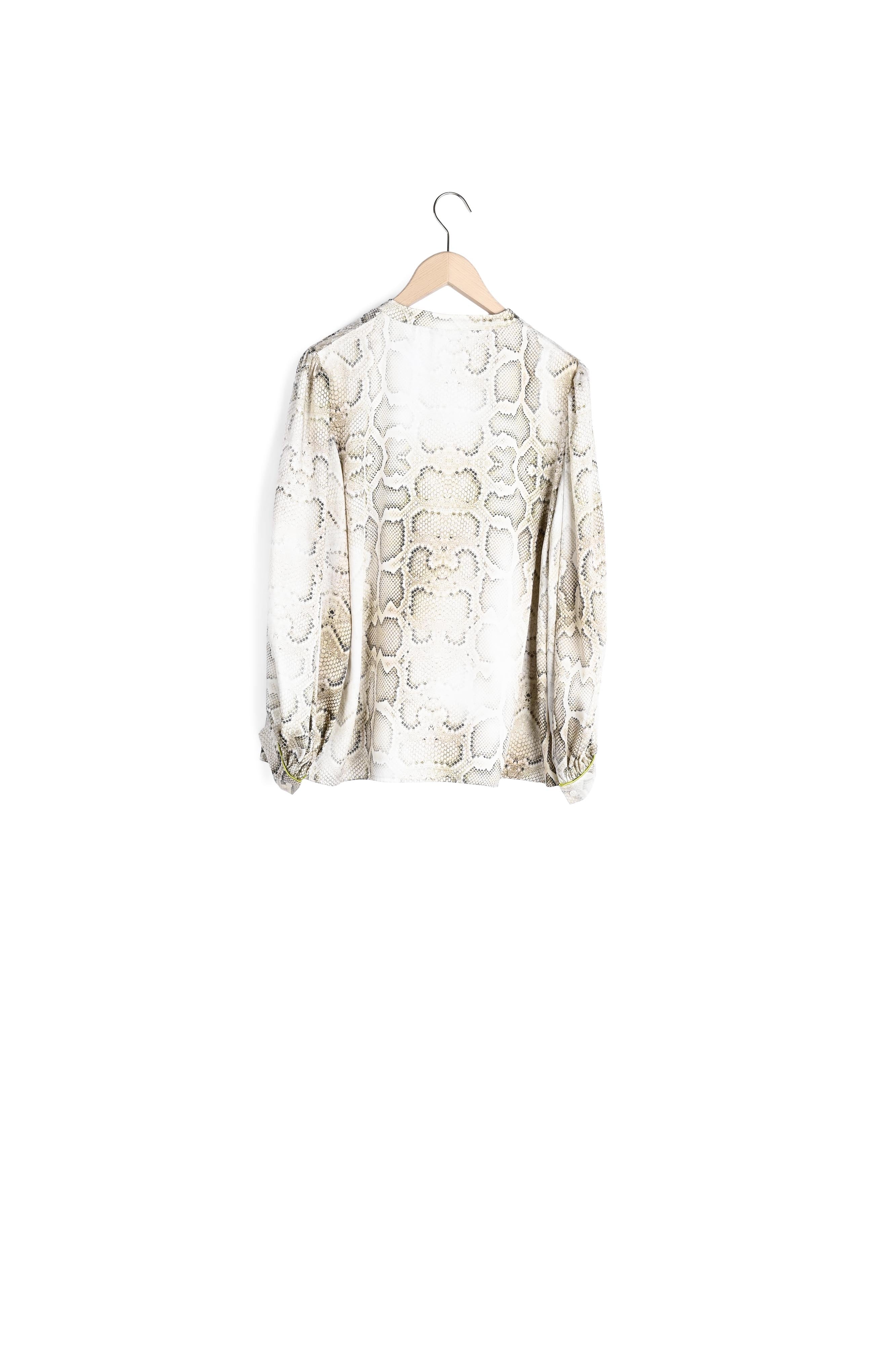 Chemise Claire écru imprimé python Faume - seconde main