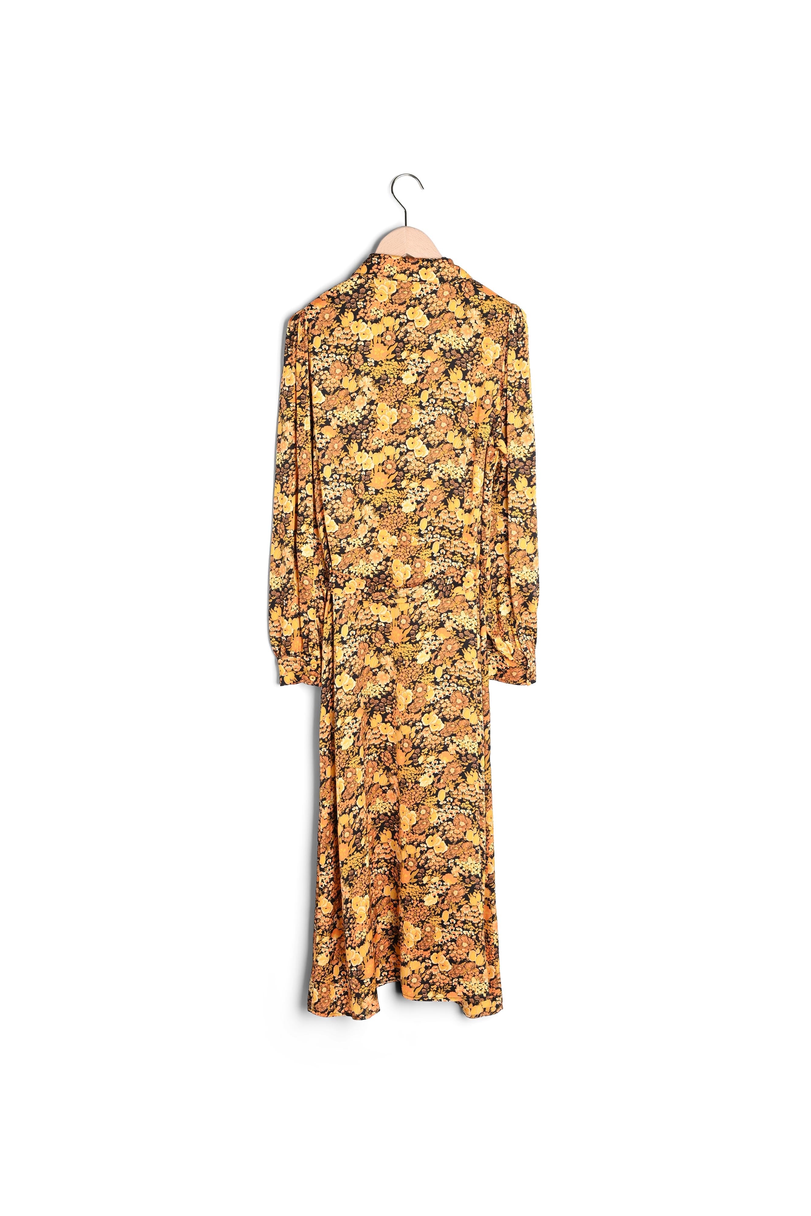Robe Rolianne jaune imprimé fleurs Faume - seconde main