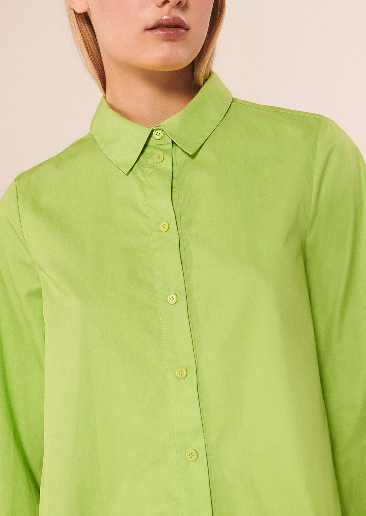 Chemise Callie verte en popeline Faume - seconde main