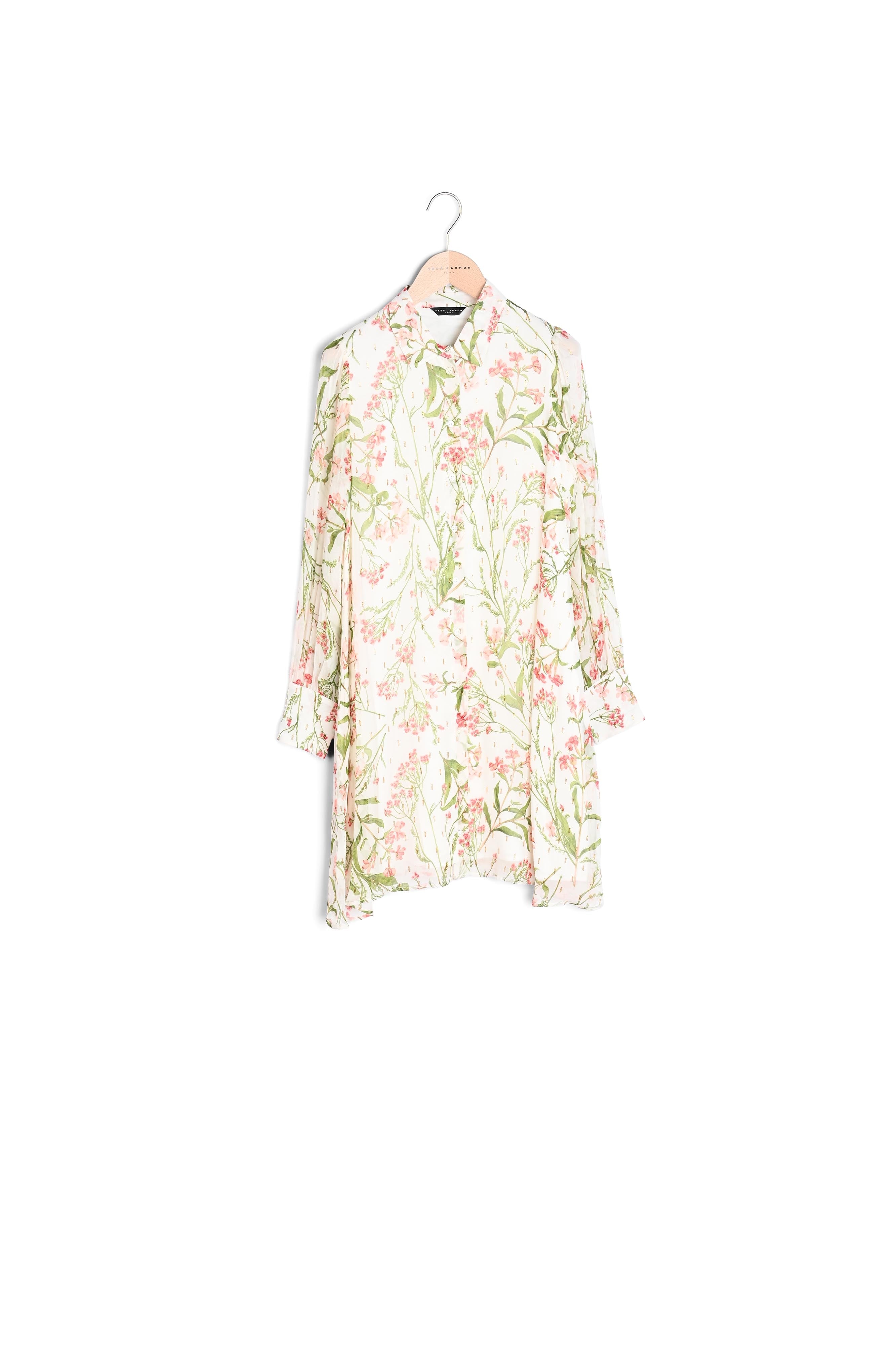 Robe Ryanna écrue imprimé fleuri en lurex Faume - seconde main