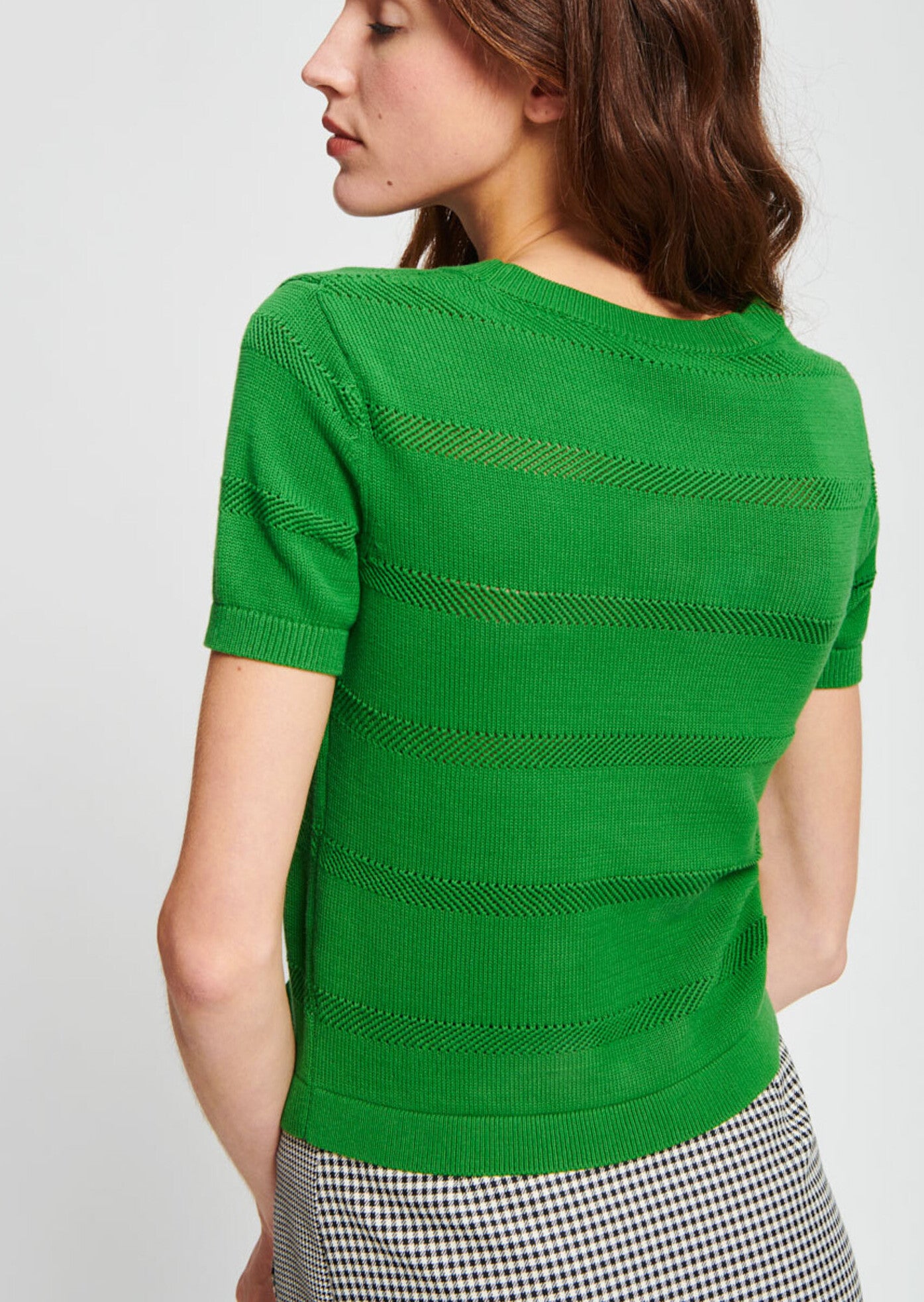 Pull vert ajouré en coton Faume - seconde main