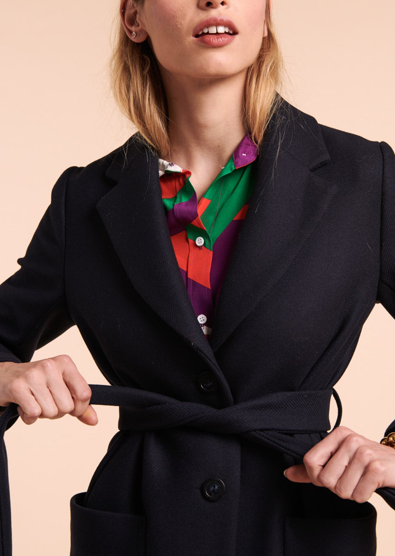 Manteau Mellie bleu nuit Faume - seconde main