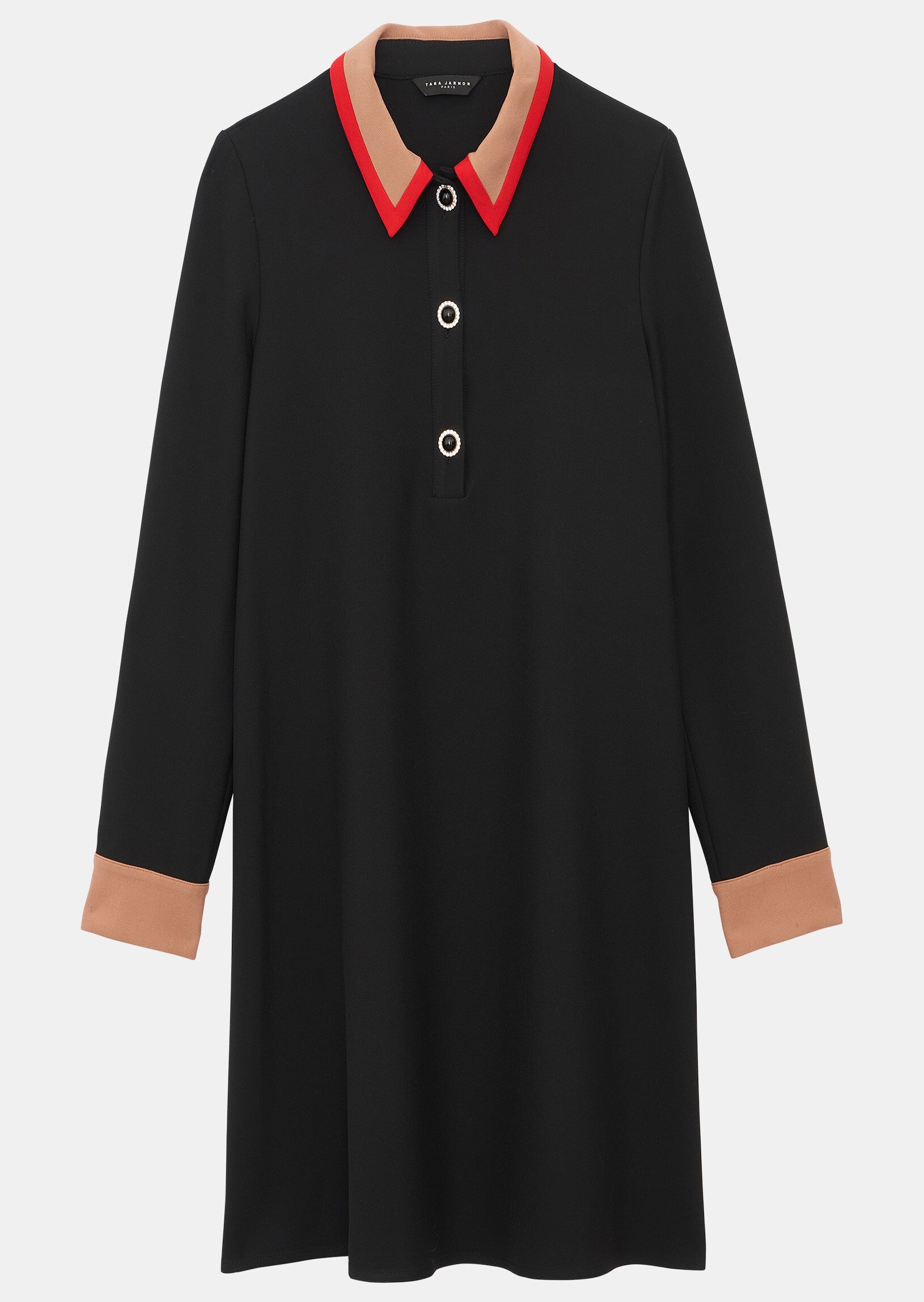 Robe Ramata noire en toile double Faume - seconde main