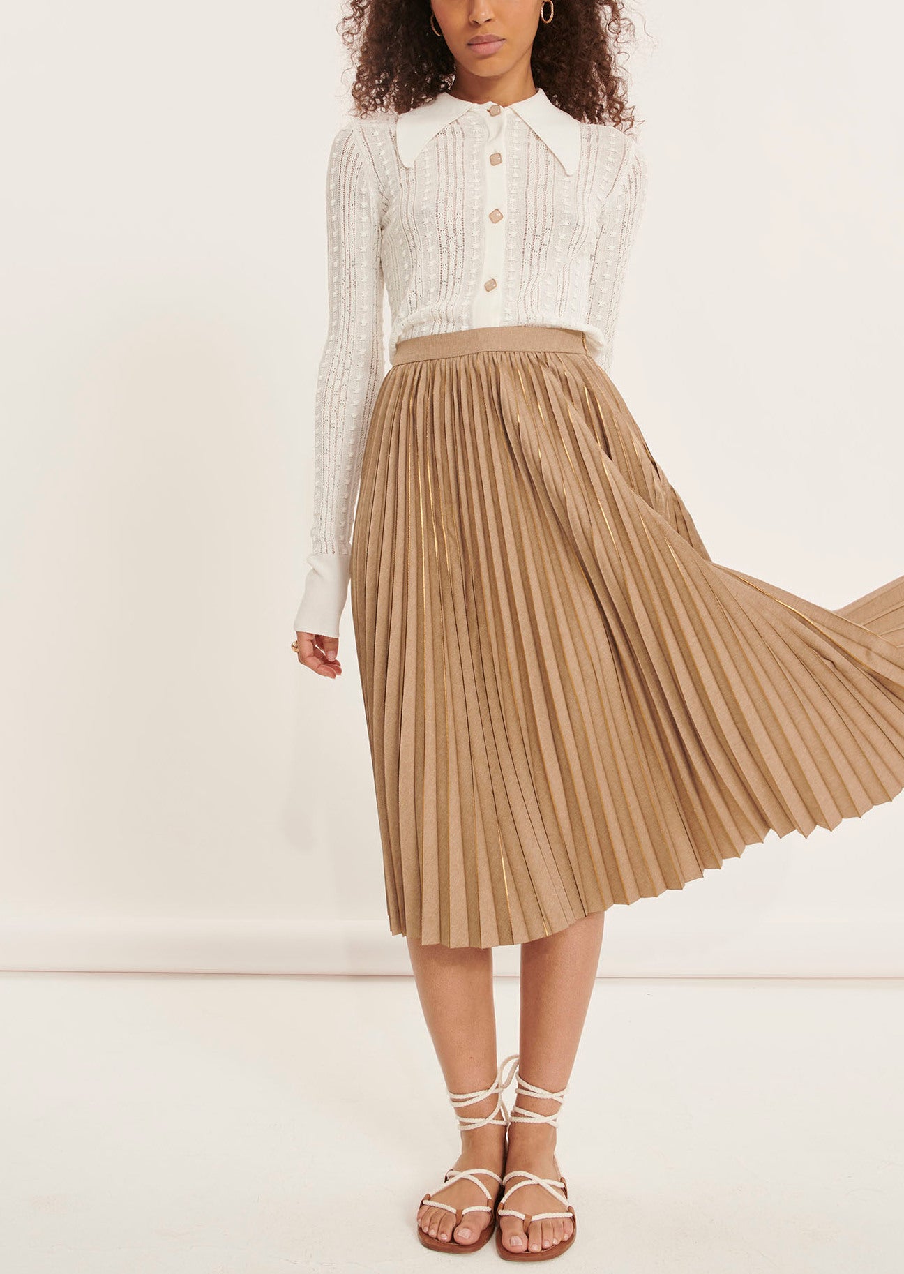 Jupe Juline or plissée Faume - seconde main