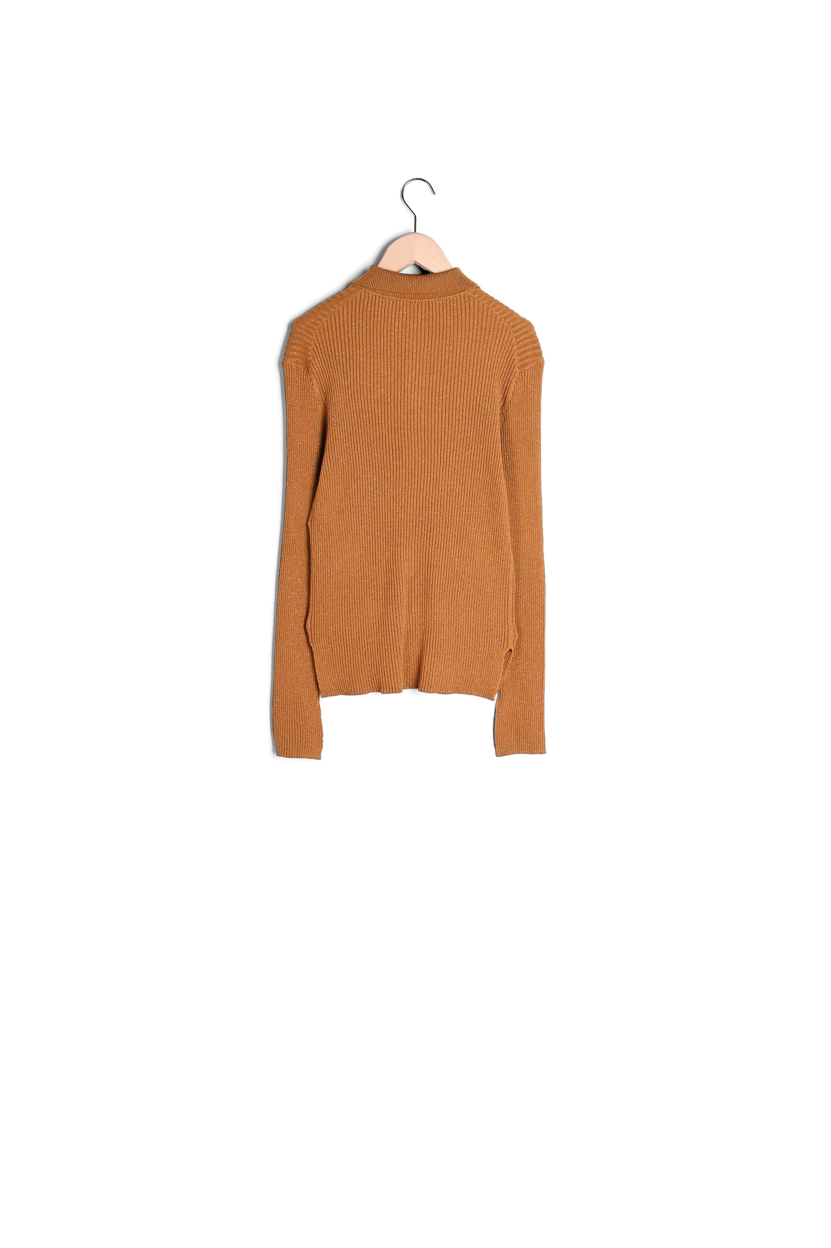 Cardigan Glossie marron en laine et lurex Faume - seconde main