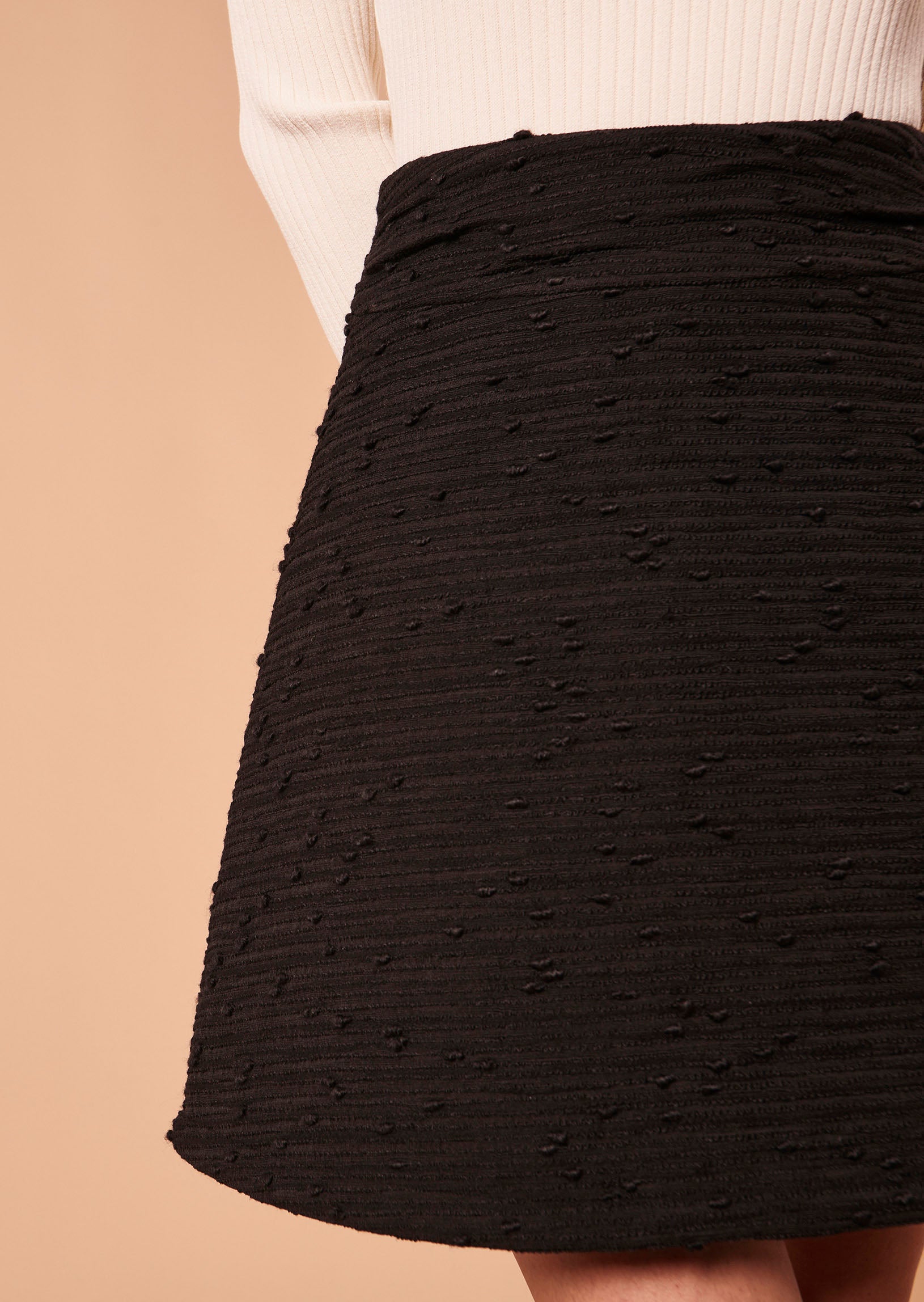 Jupe Judy noire en tweed Faume - seconde main