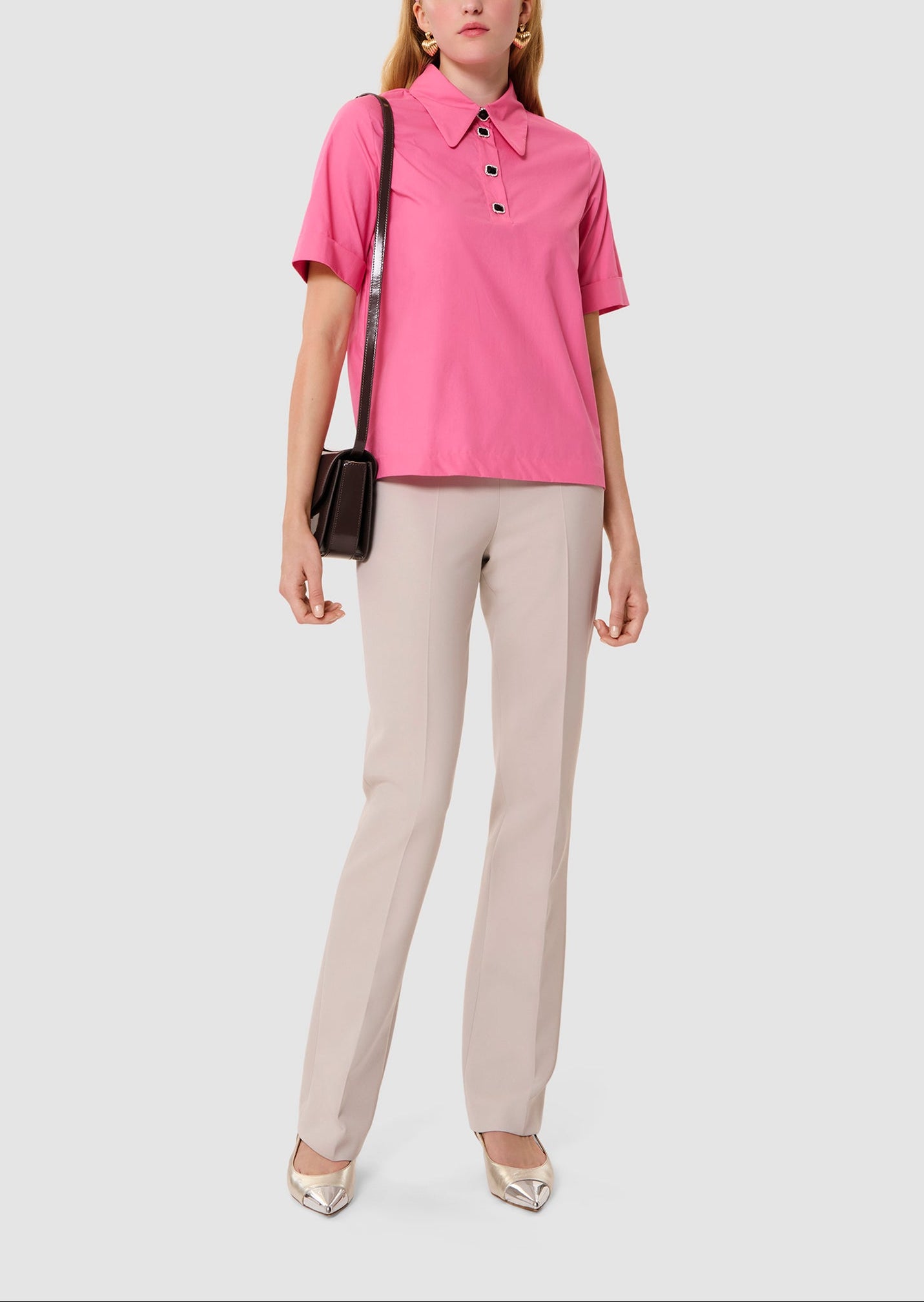 Top rose en popeline Tonella Faume - seconde main